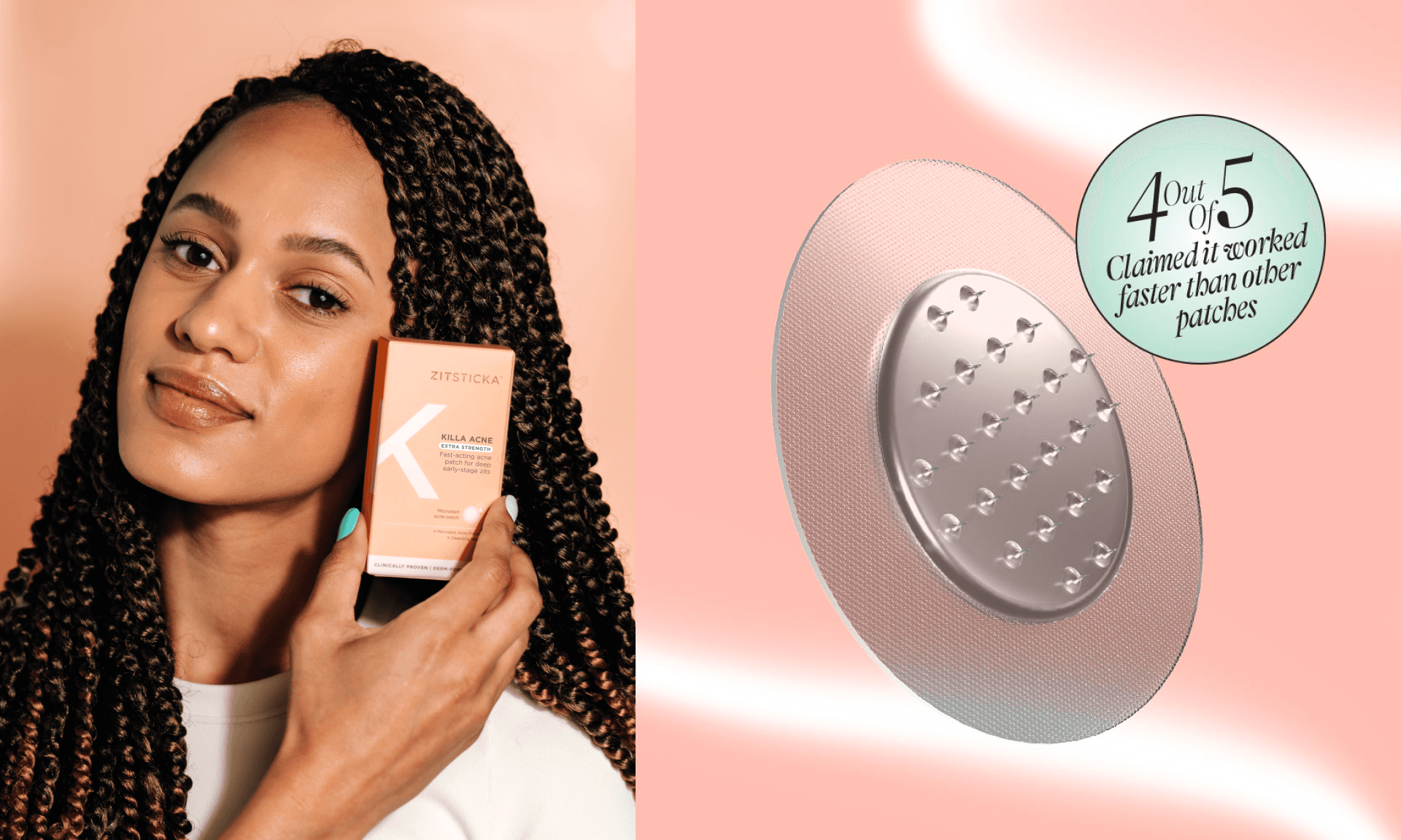 Woman holding zitsticka product