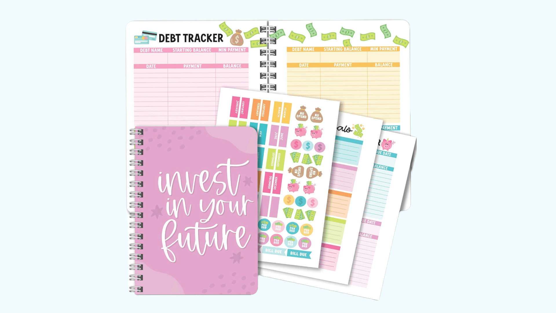 Colorful Monthly Budget Planner 2025-2026 - Financial Planner Organizer Budget Book Planner, 2025 Budget Planner And Monthly Bill Organizer, Bill Book Organizer, Bill Tracker Notebook, Budgeting Book