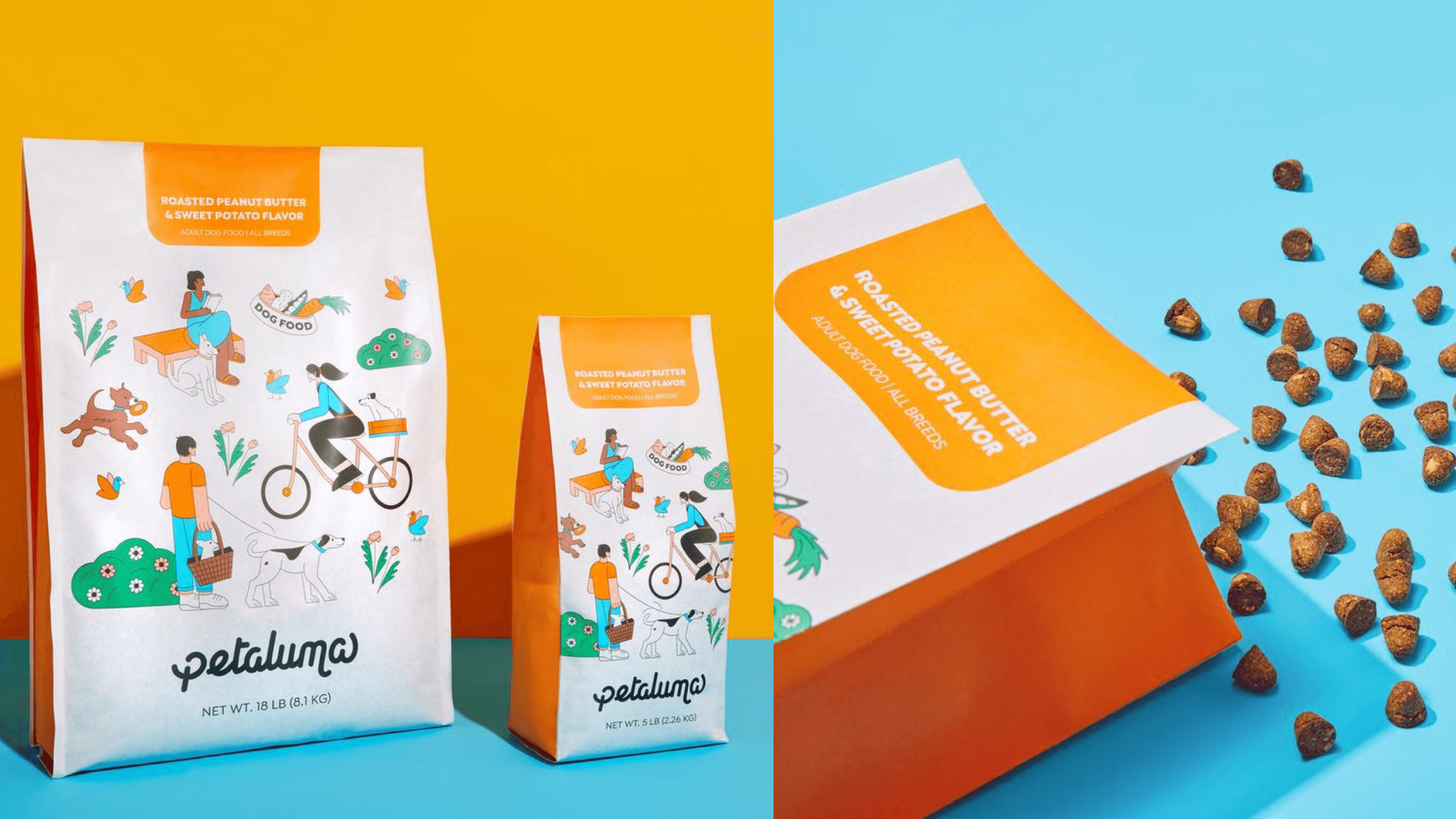 Colorful dog food bag