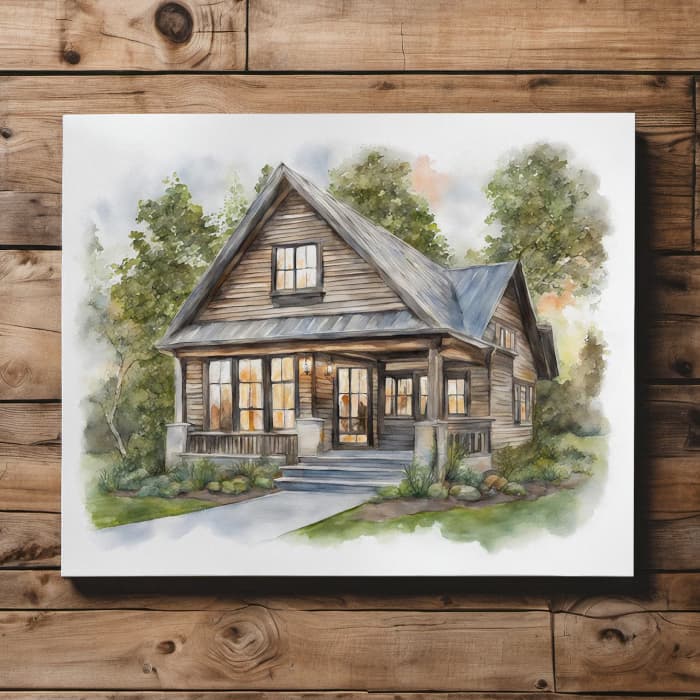 custom house portrait