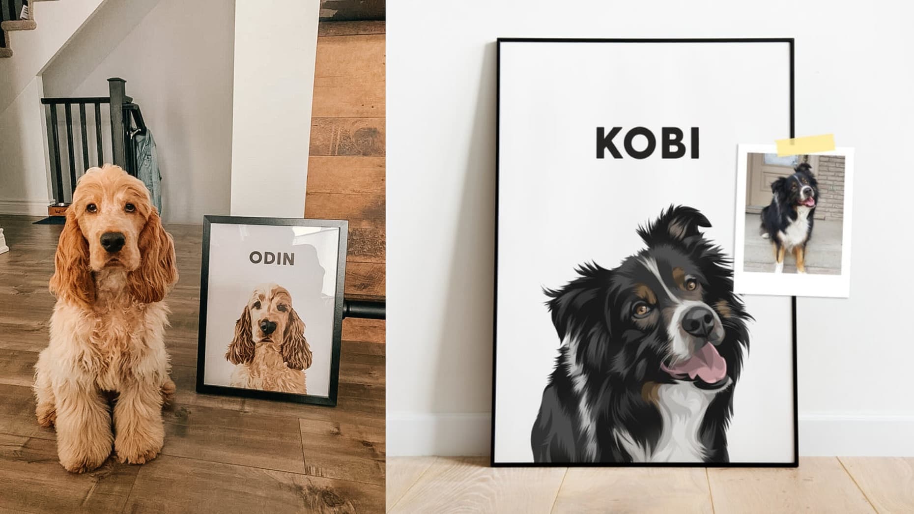 A custom pet portrait