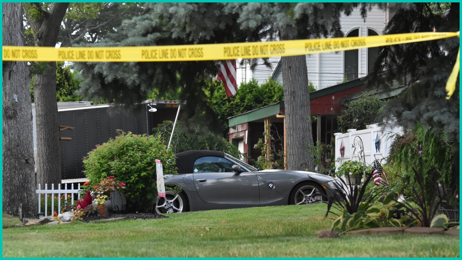 Crime scene investigators bring out evidence from the home of Rex Heuermann who was arrested as a suspect in the Gilgo Beach serial killings In Massapequa Park, Long Island, New York on July 14, 2023