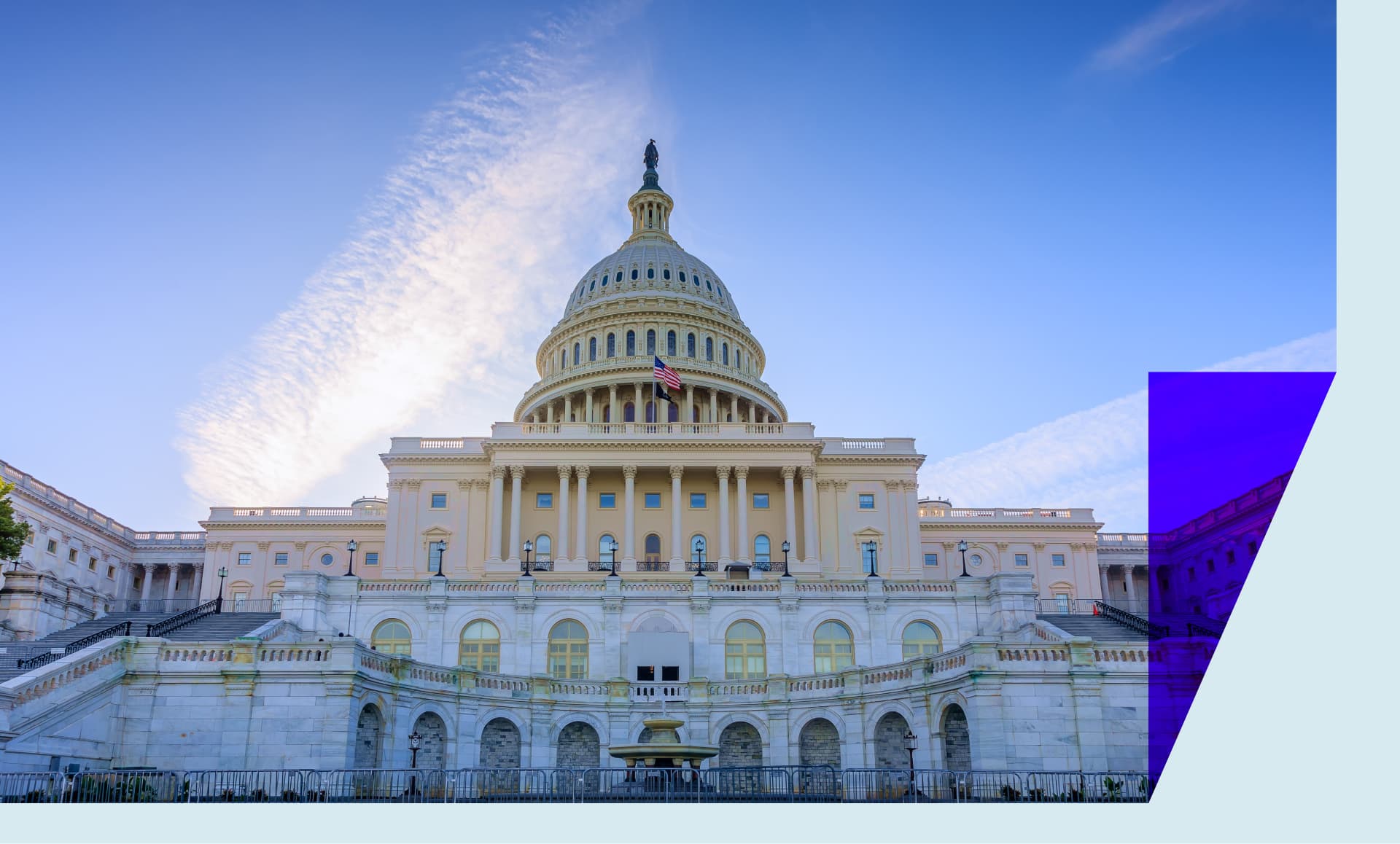 The east side of the US Capitol Building
