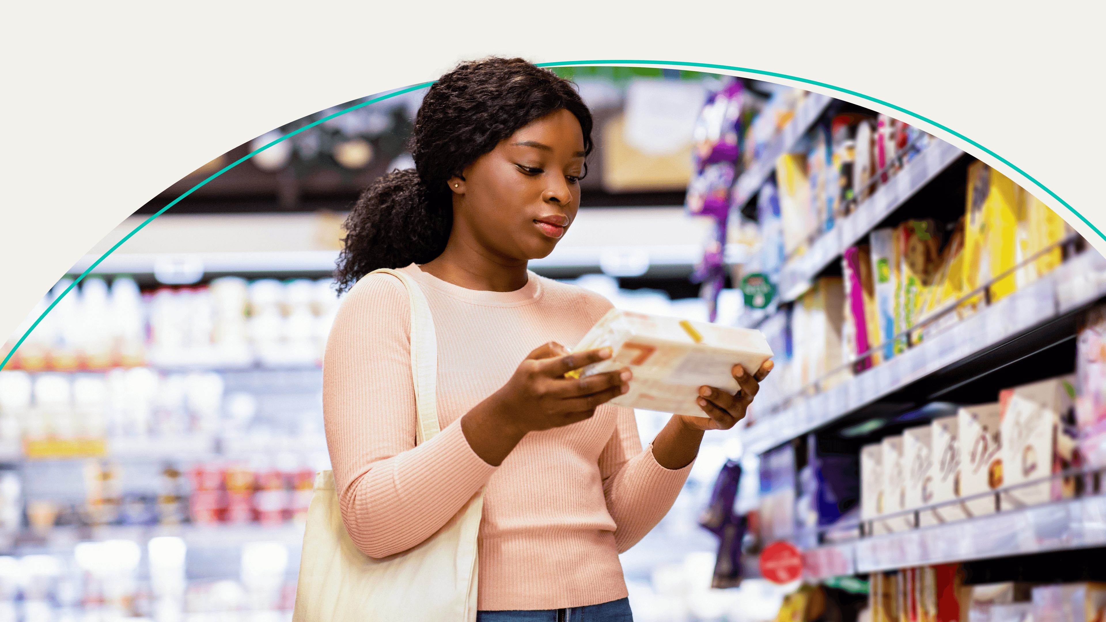 A woman reading about climate change initiatives