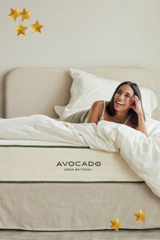 woman on green mattress