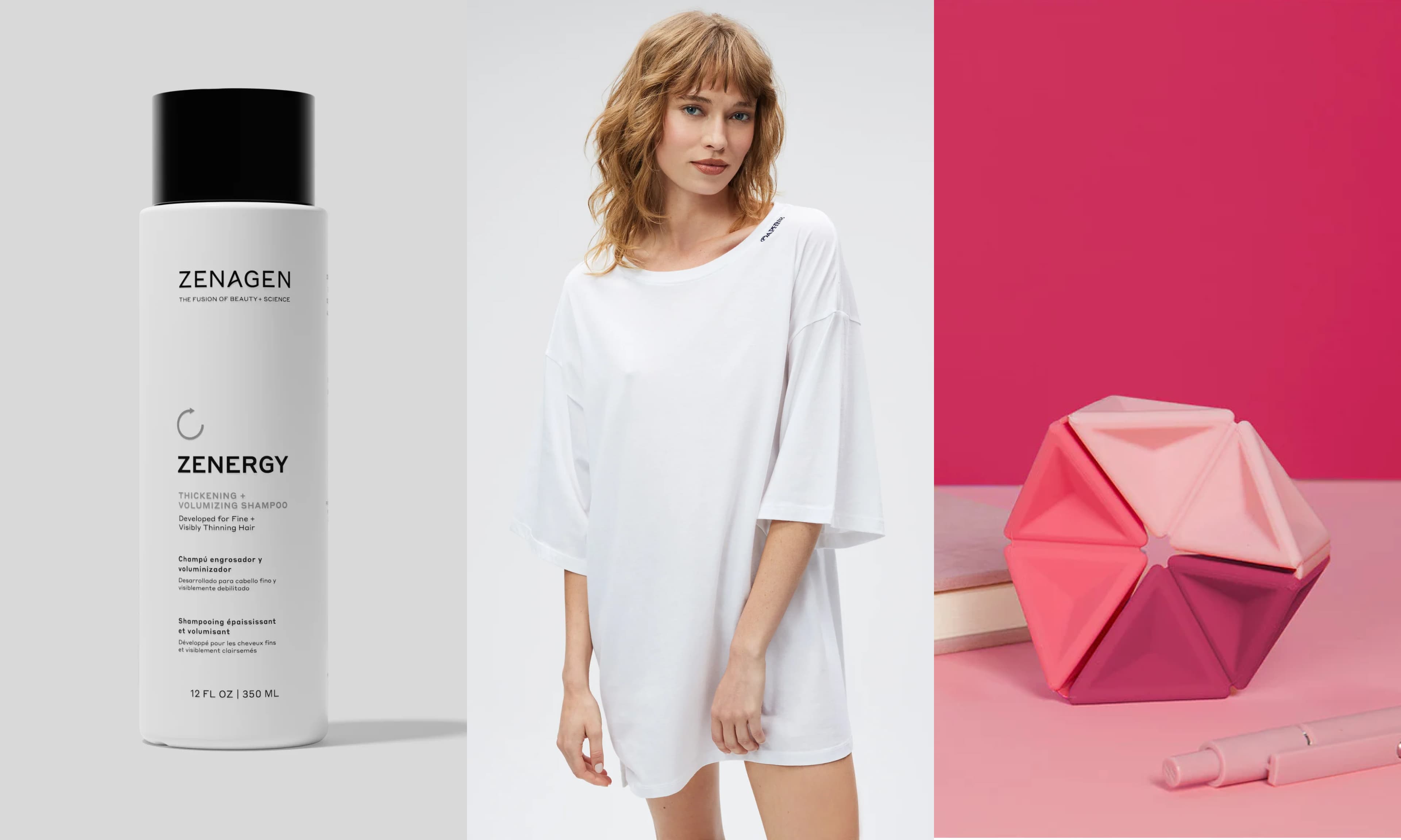 shampoo, T-shirt, fidget toy