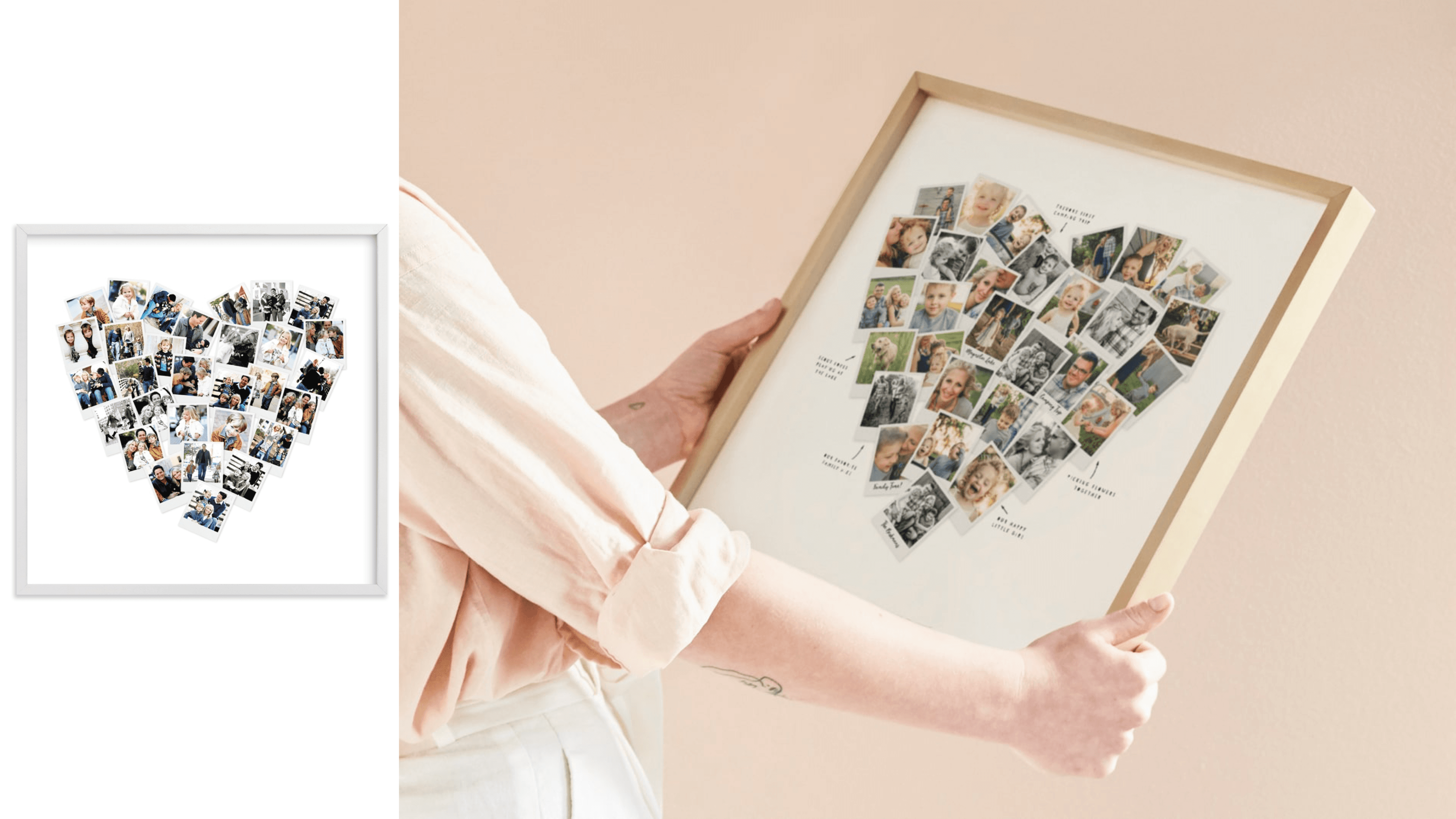 photo heart-shaped print mother's day