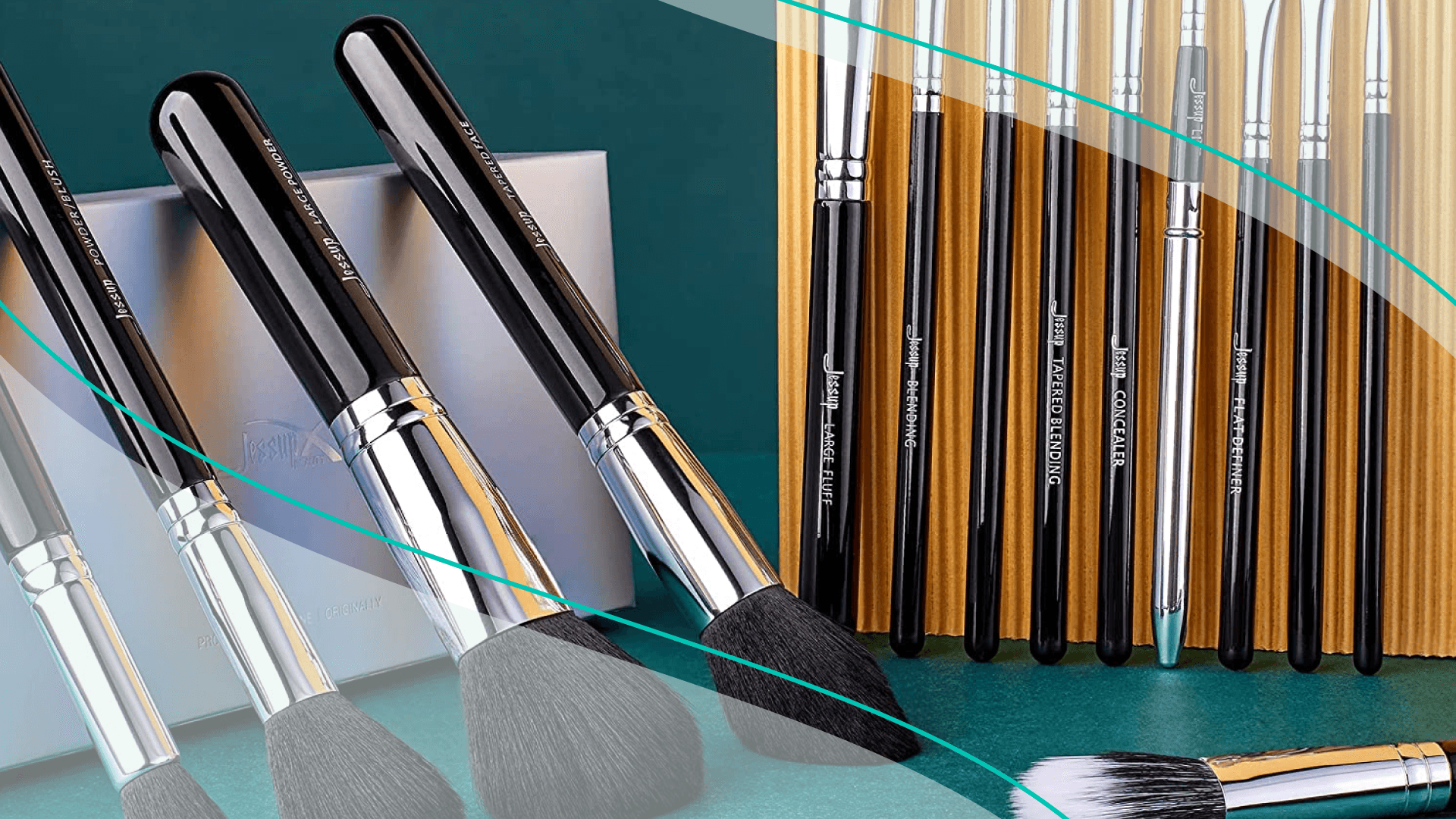 Makeup brushes and makeup brush sets
