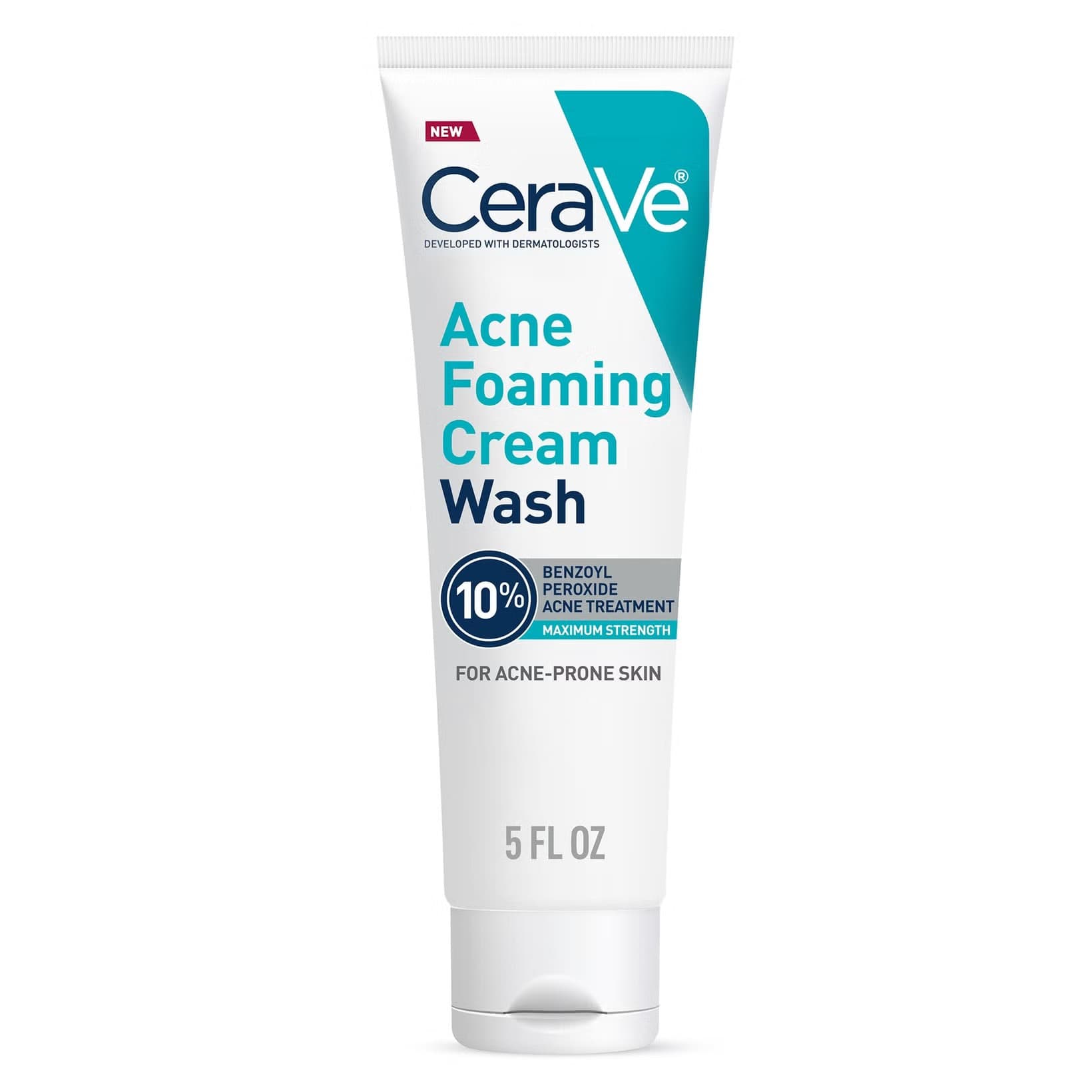 CeraVe Acne Foaming Cream Wash With 10% Benzoyl