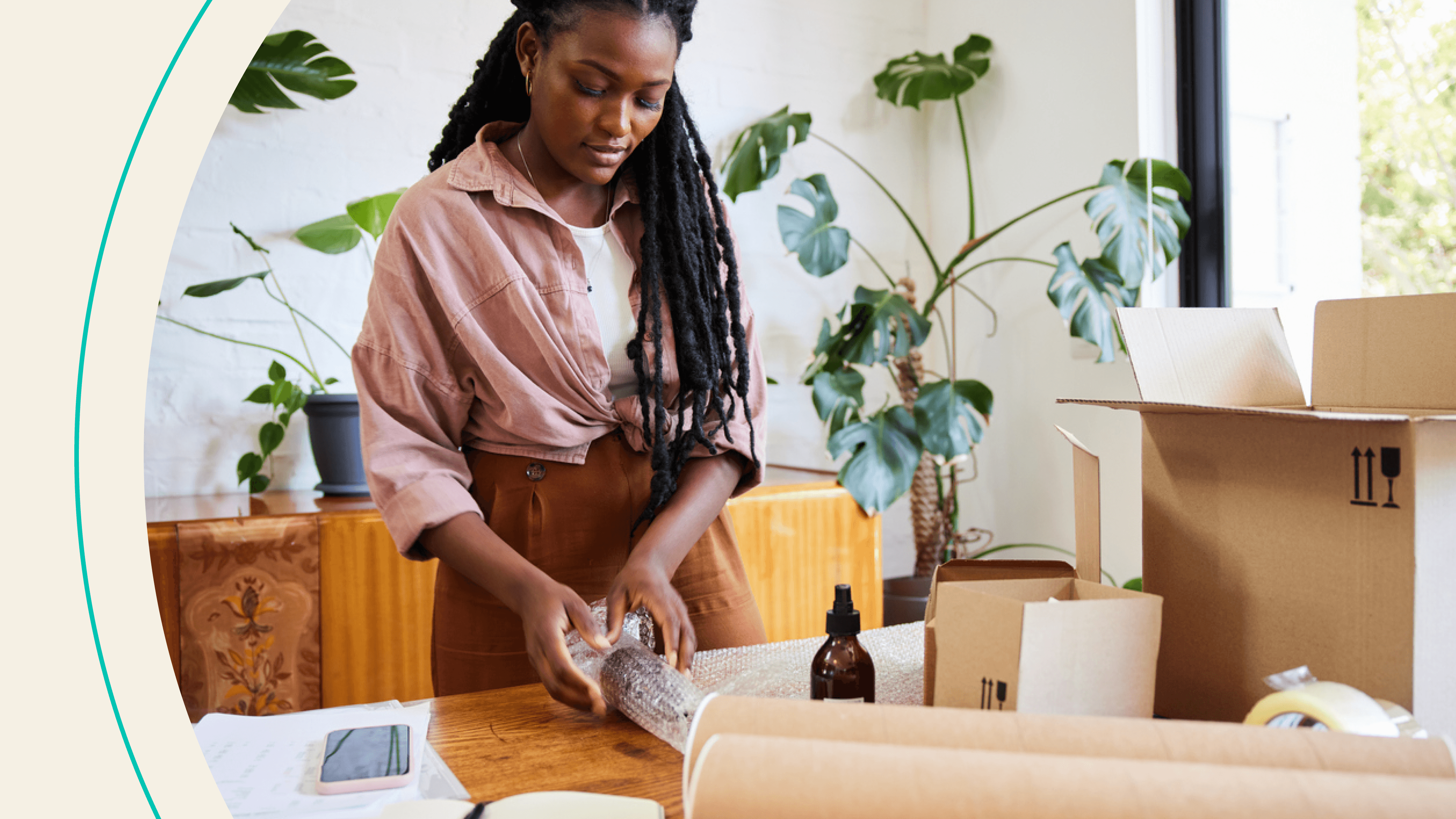 accessibility, woman packing inventory