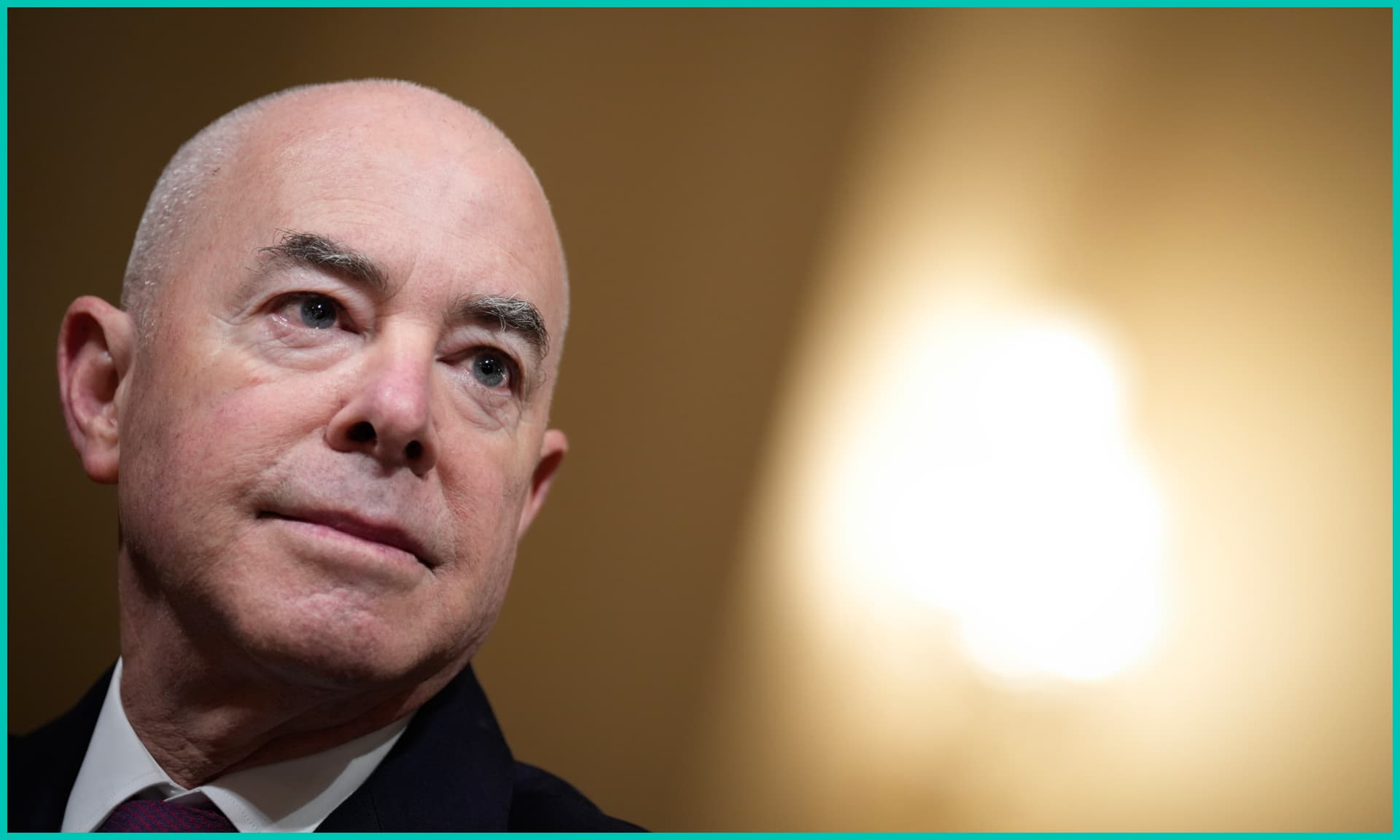 U.S. Secretary of Homeland Security Alejandro Mayorkas testifies during a House Homeland Security Committee