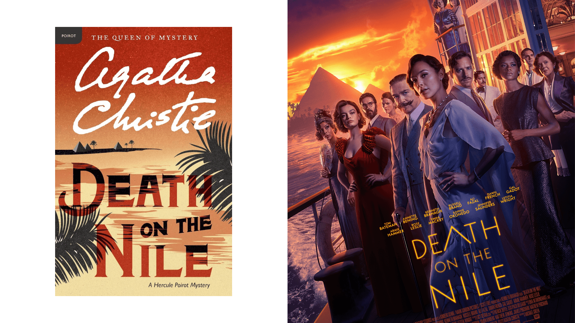 Novel alongside movie poster