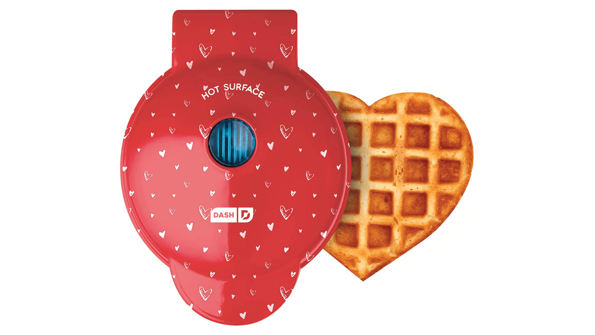 mini waffle maker that makes heart-shaped waffles
