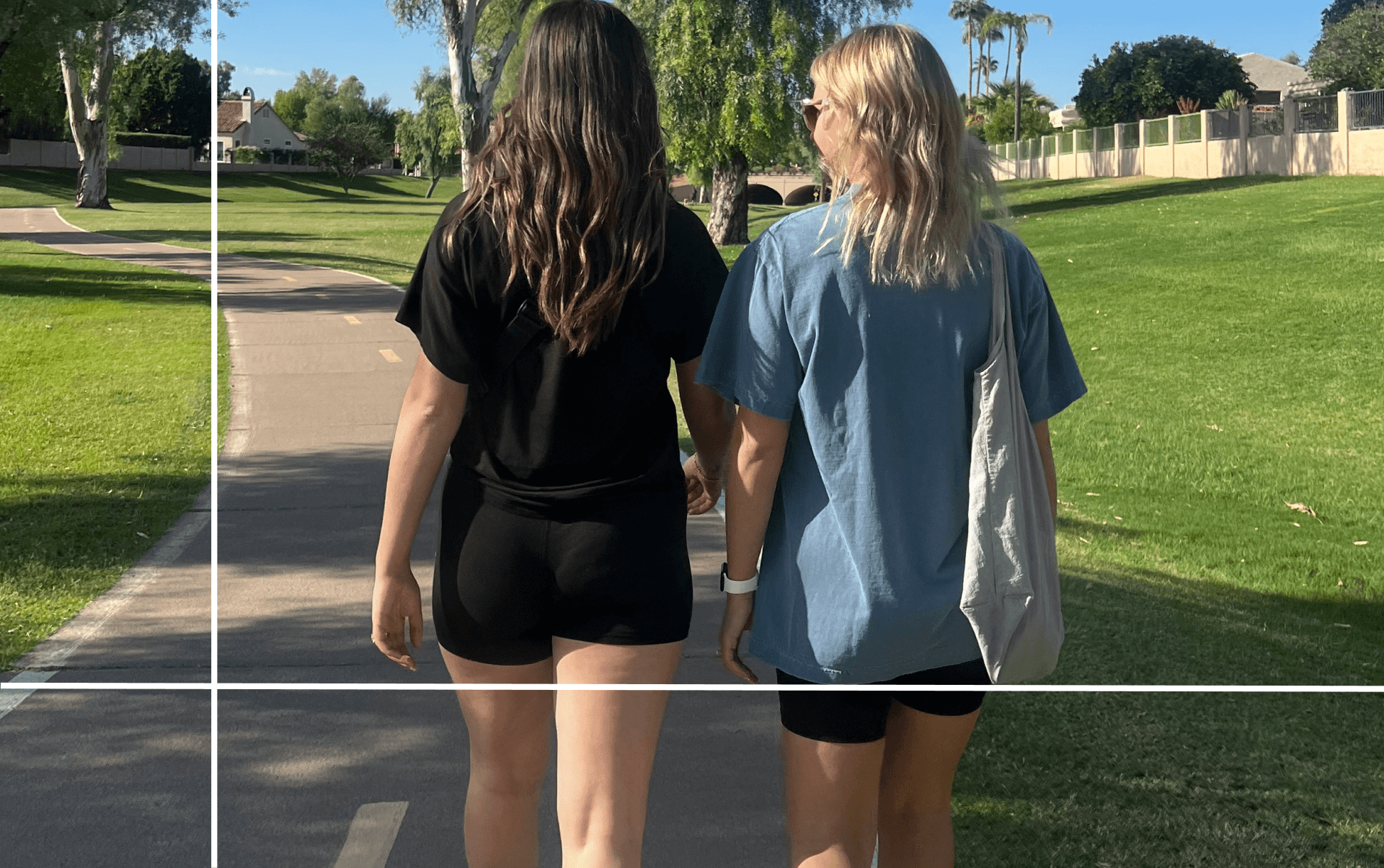 two people walking