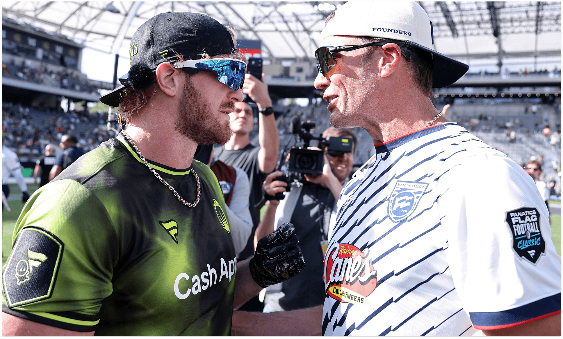 Logan Paul and Tom Brady