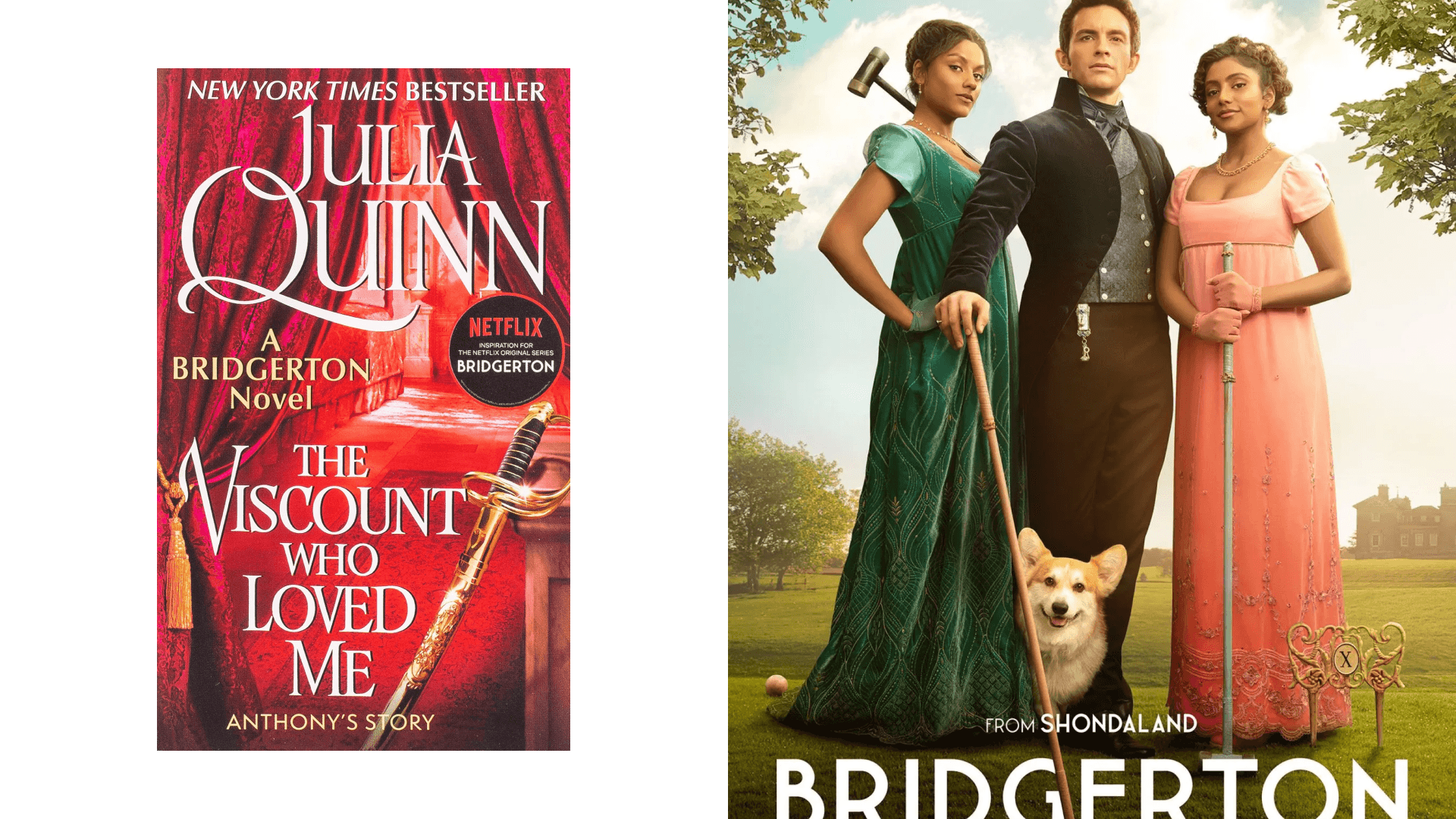 Novel alongside tv poster