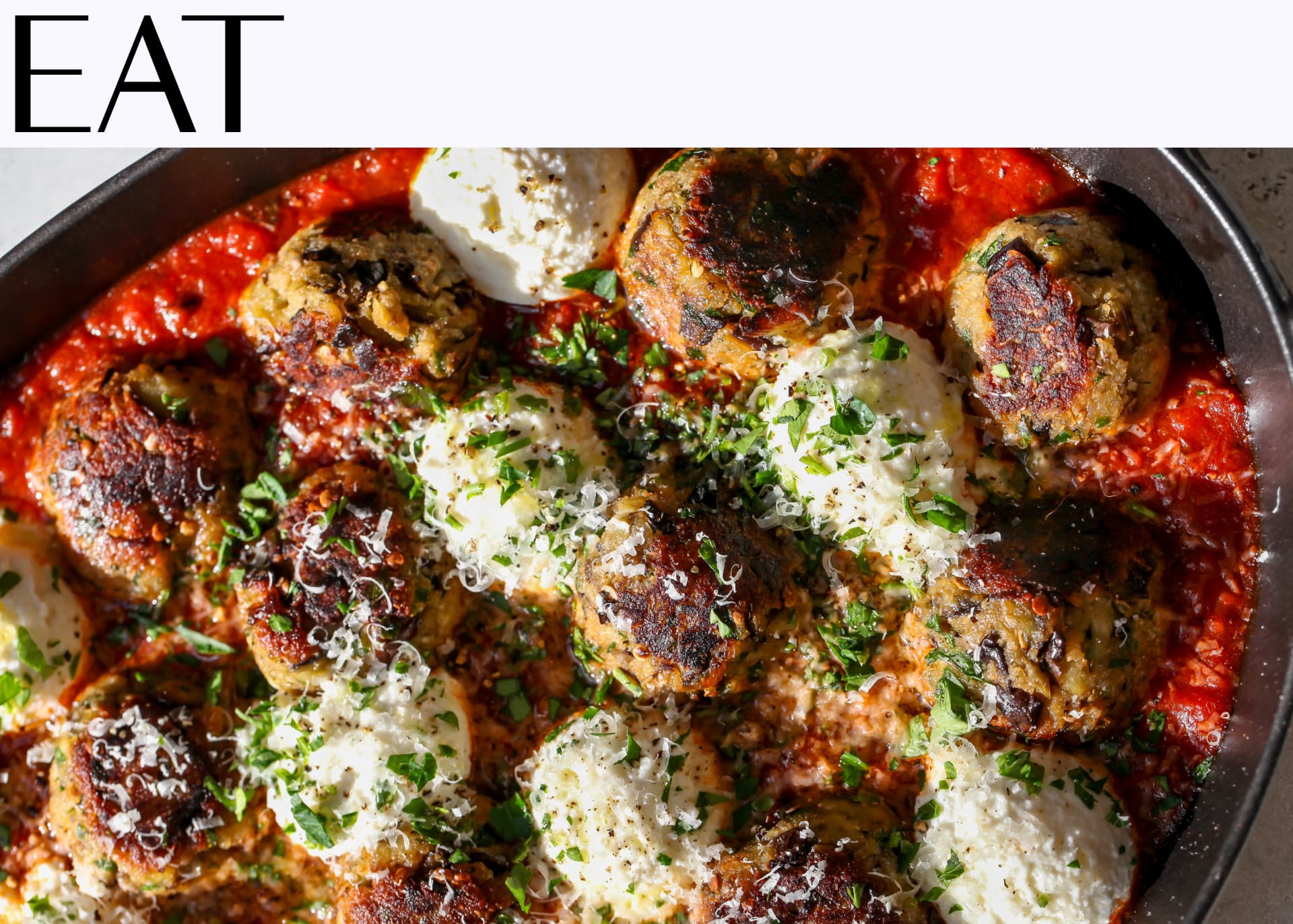 Dishing Out Health’s Eggplant Parmesan Meatballs