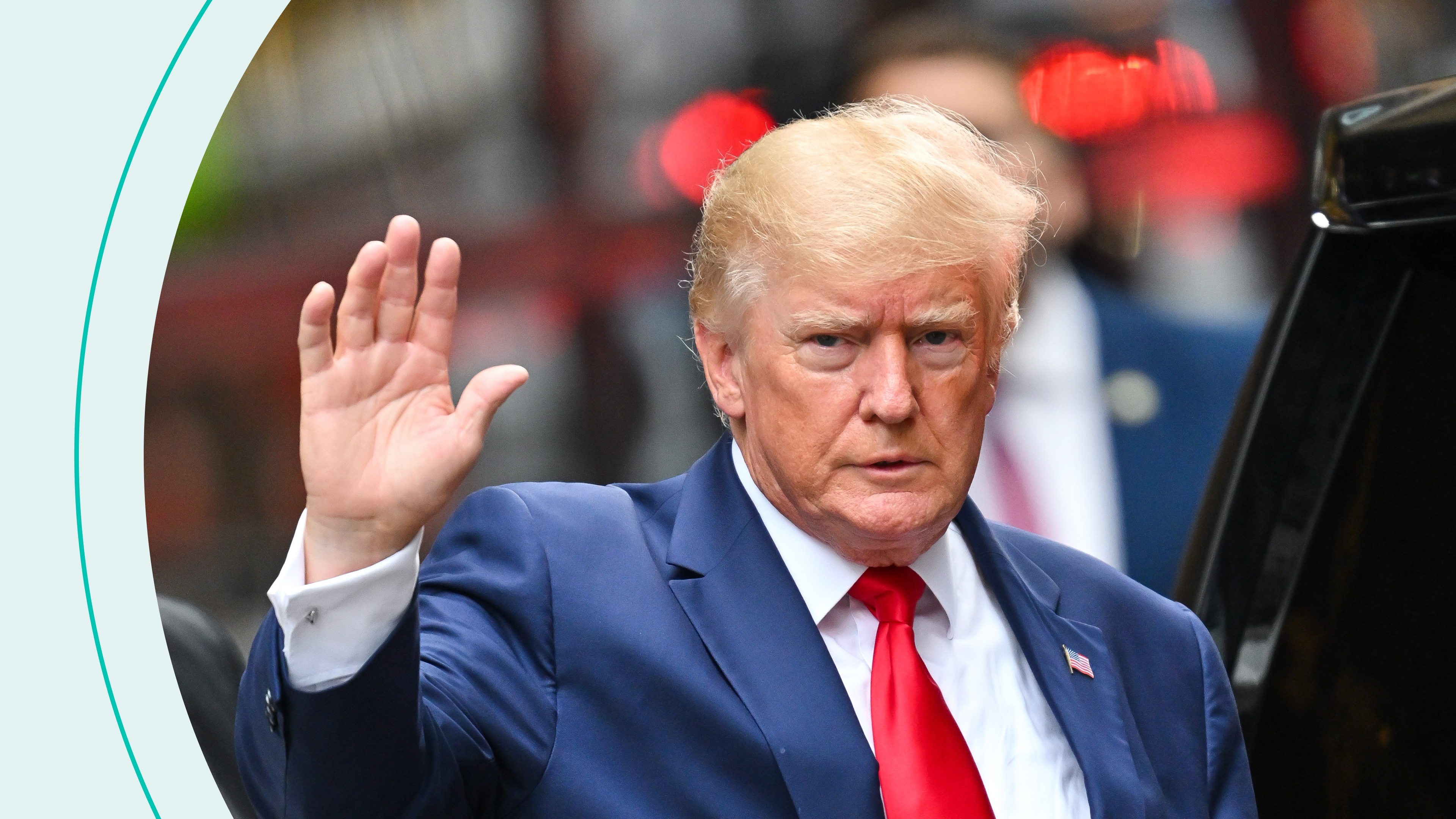 Former U.S. President Donald Trump leaves Trump Tower to meet with New York Attorney General Letitia James for a civil investigation on August 10, 2022 in New York City.