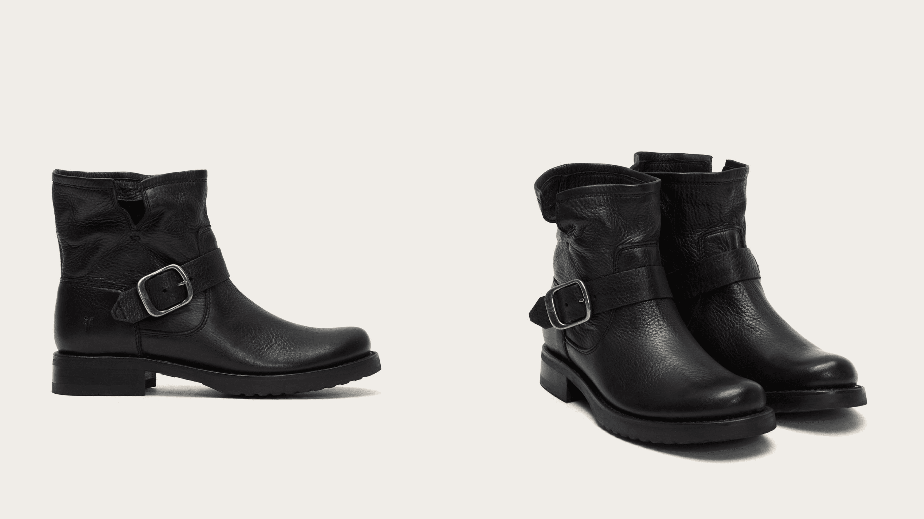 frye black short booties