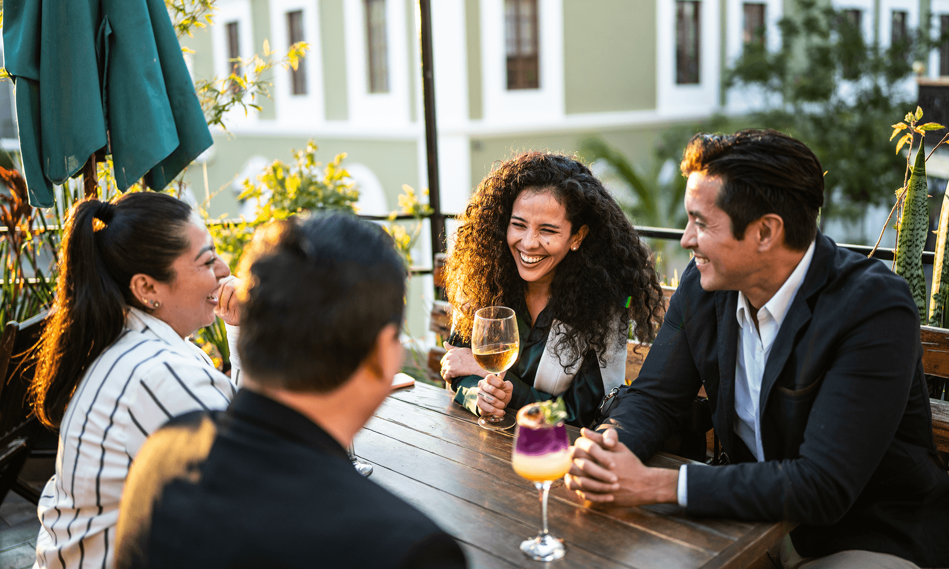 Coworkers at a happy hour