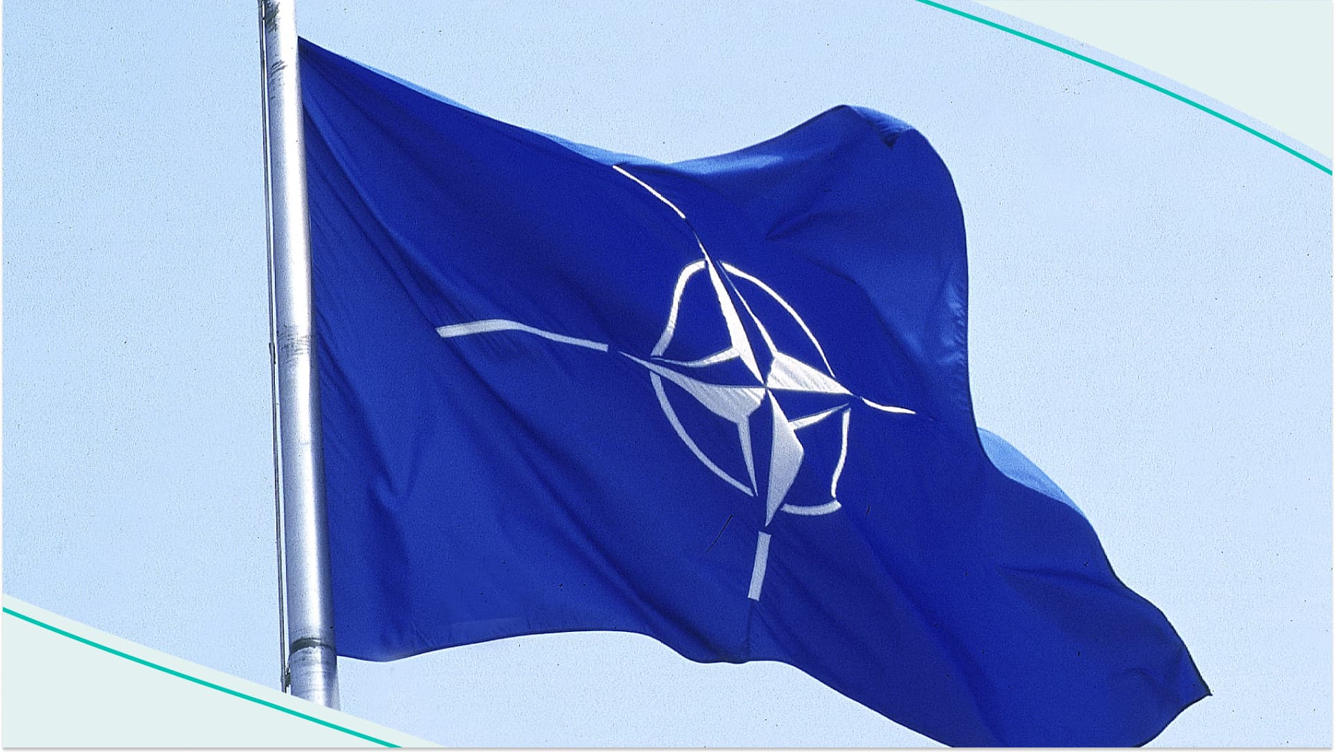 blue & white NATO Flag.