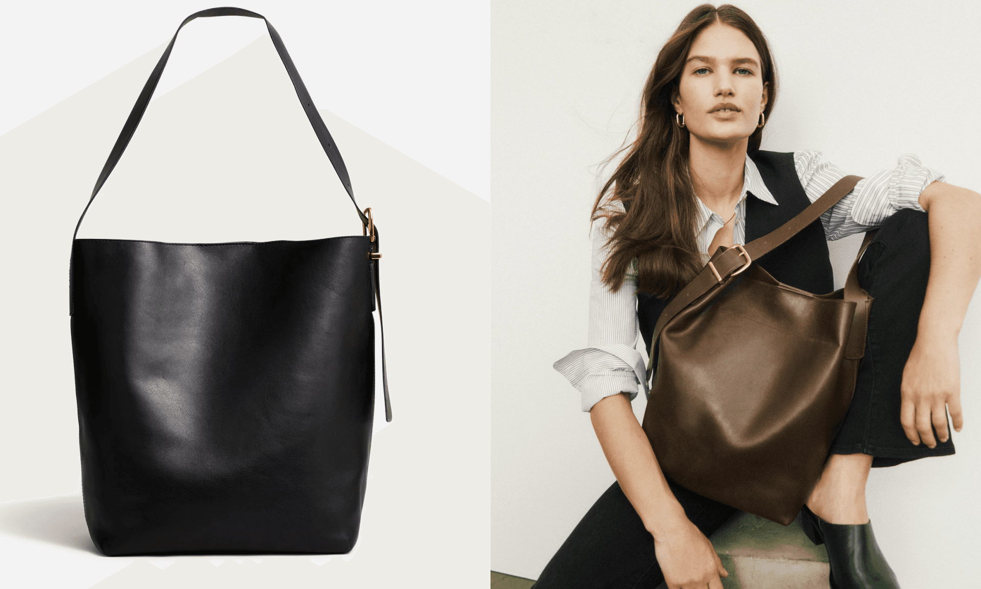 Madewell Essential Tote Bucket Bag