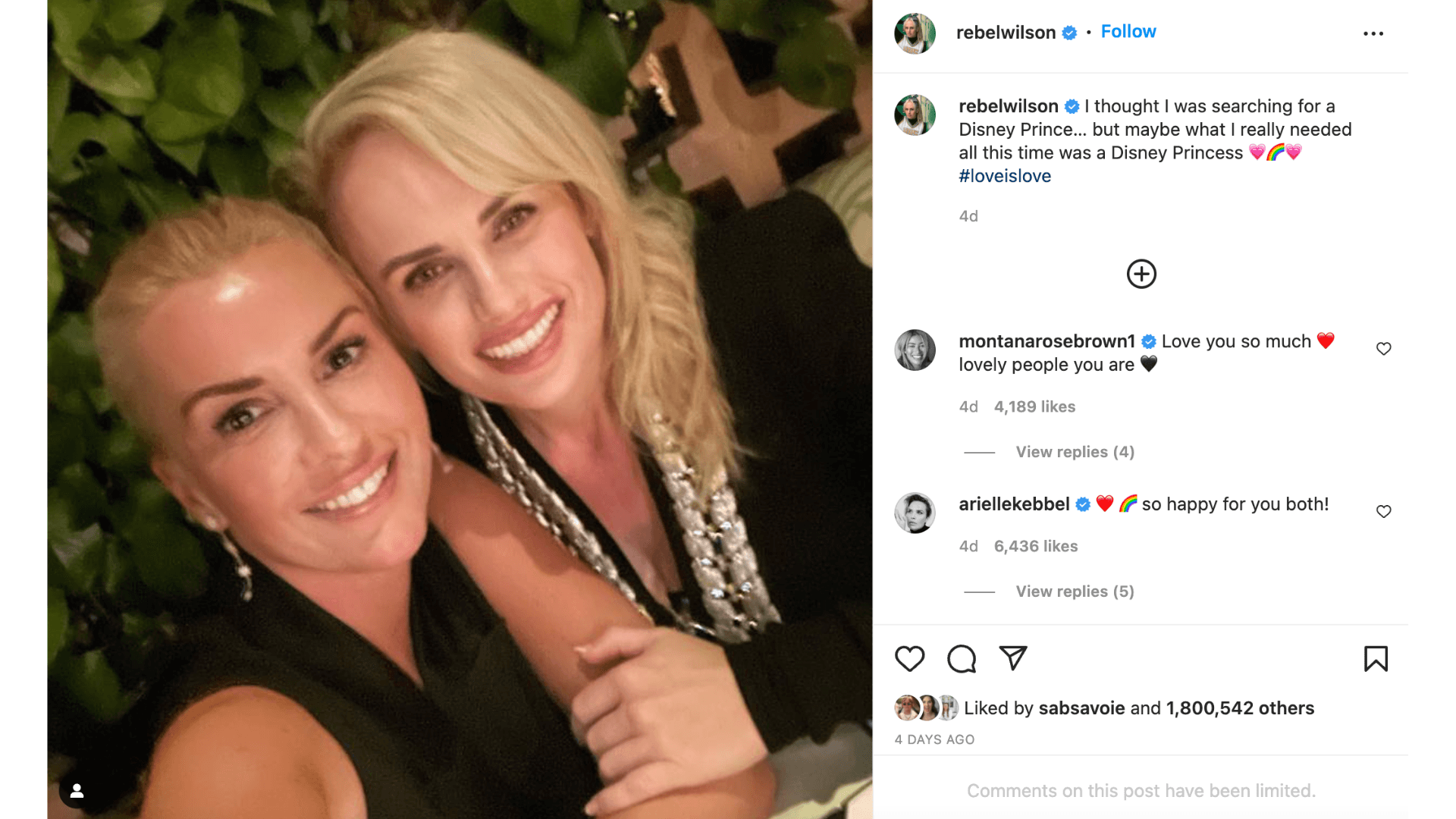 Rebel Wilson on Instagram