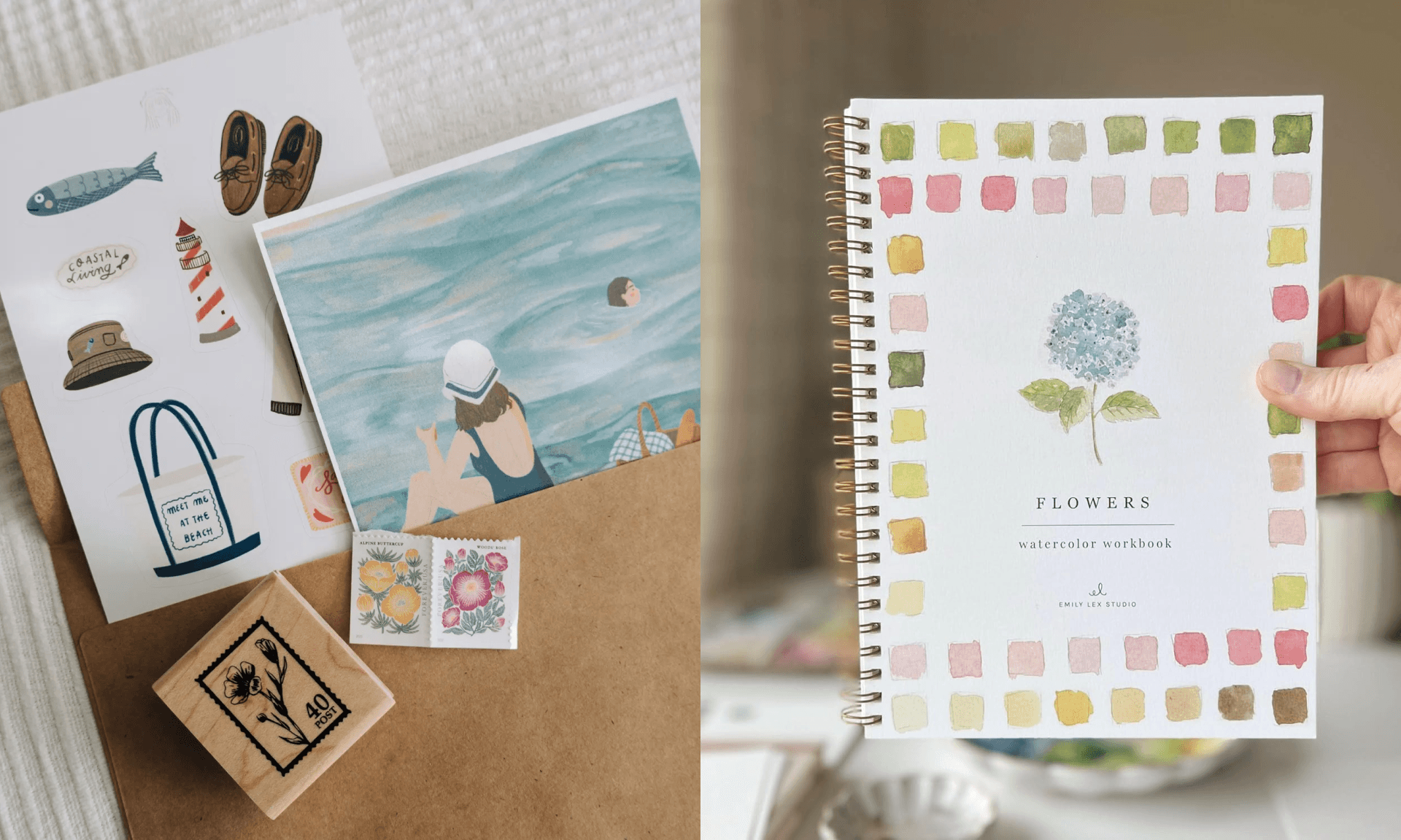 snail mail club, watercolor book