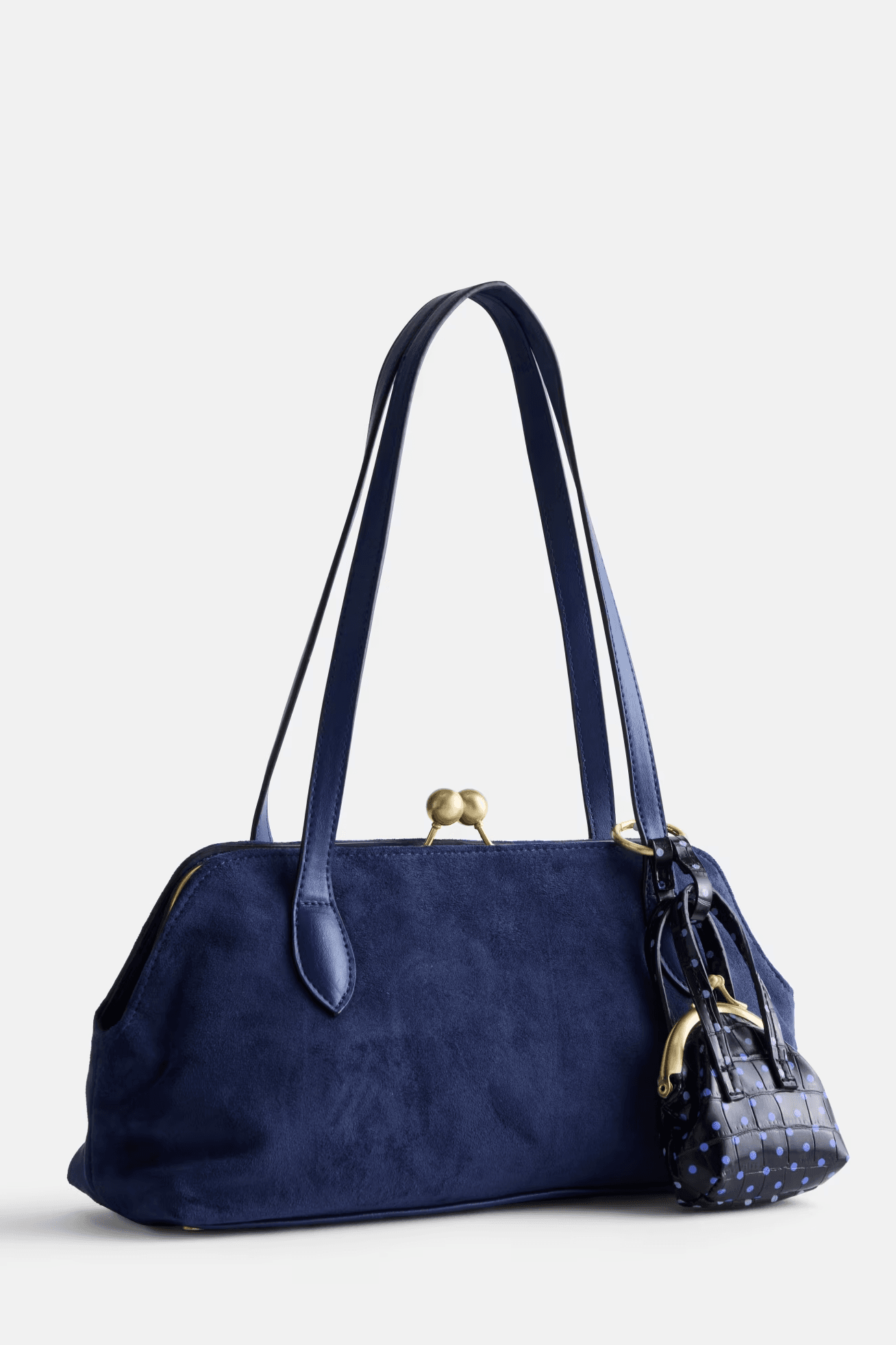 Faux Suede Shoulder Bag