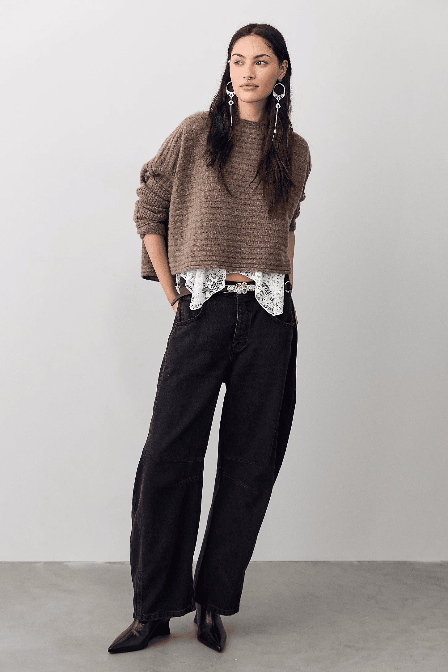 We The Free Good Luck Mid-Rise Barrel Jeans
