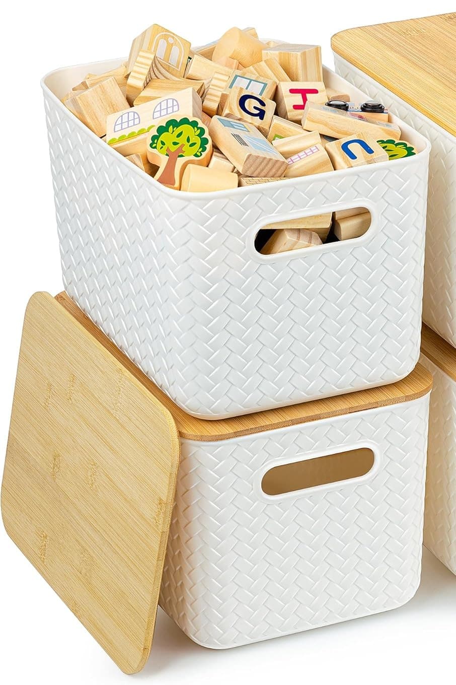bamboo storage bins