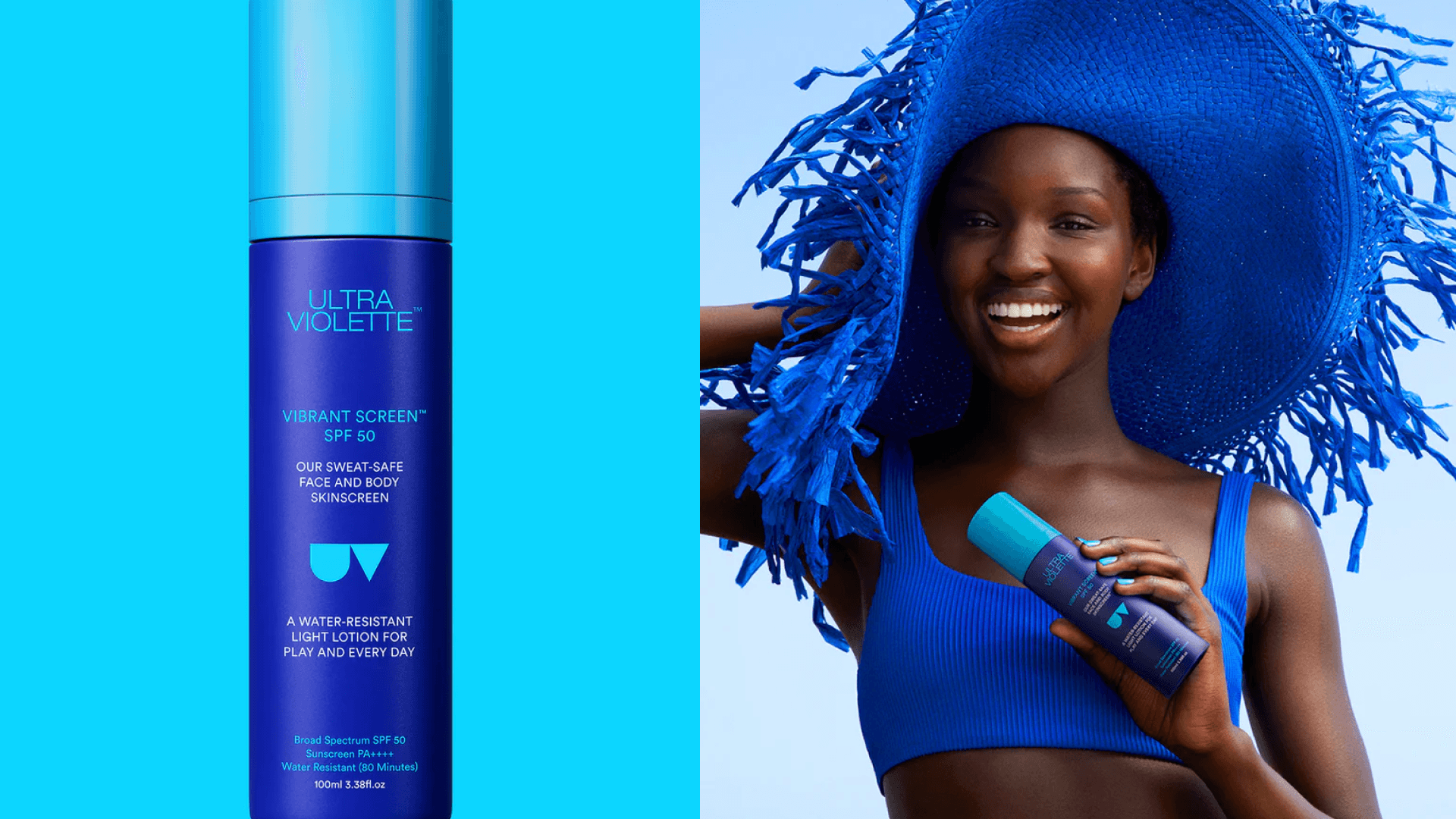 A water resistant face and body sunscreen