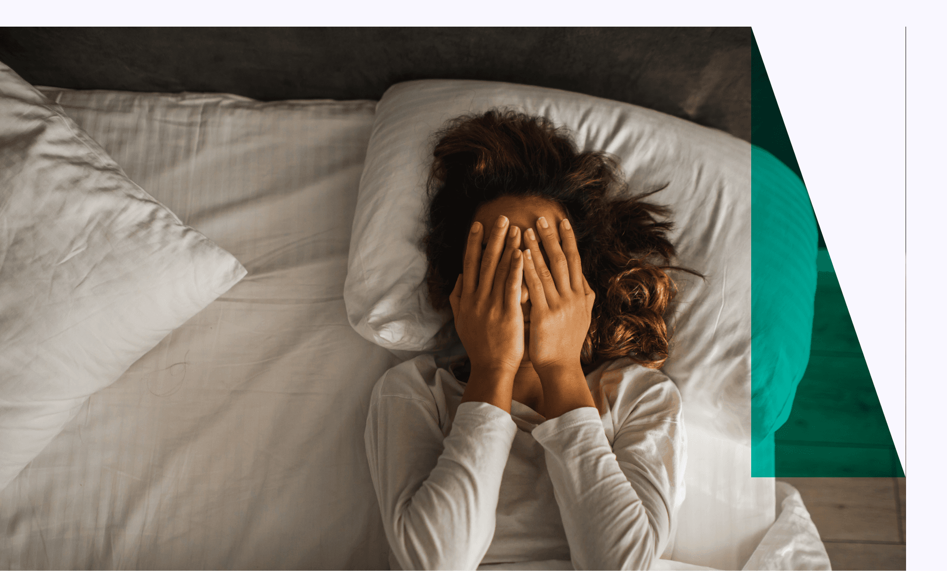 A sleeping woman in bed