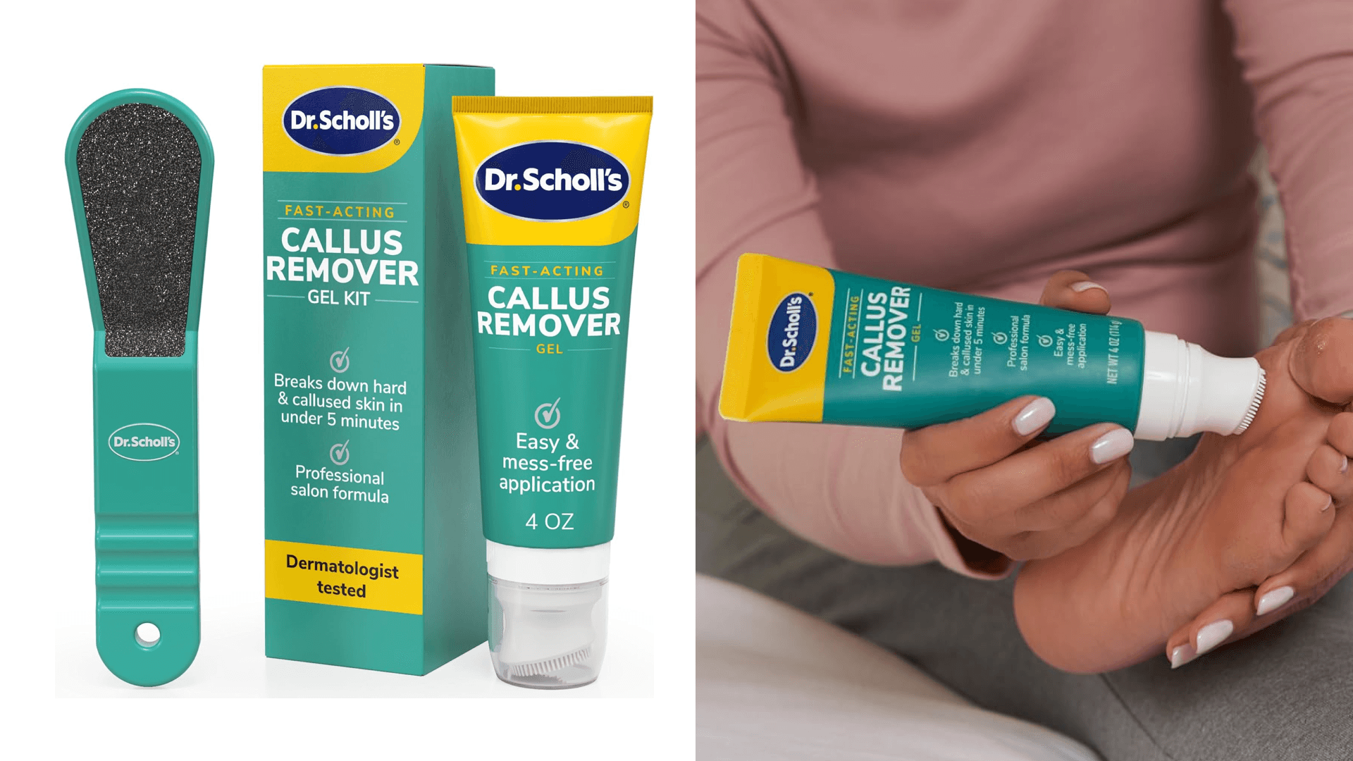Dr. Scholl's Hard Skin Remover Nano Glass Foot File - Foot Callus Remover, Durable Foot Scrubber, Dead Skin Remover, Hygienic Pedicure Tool, Long Lasting Foot Buffer, Soft Smooth Feet