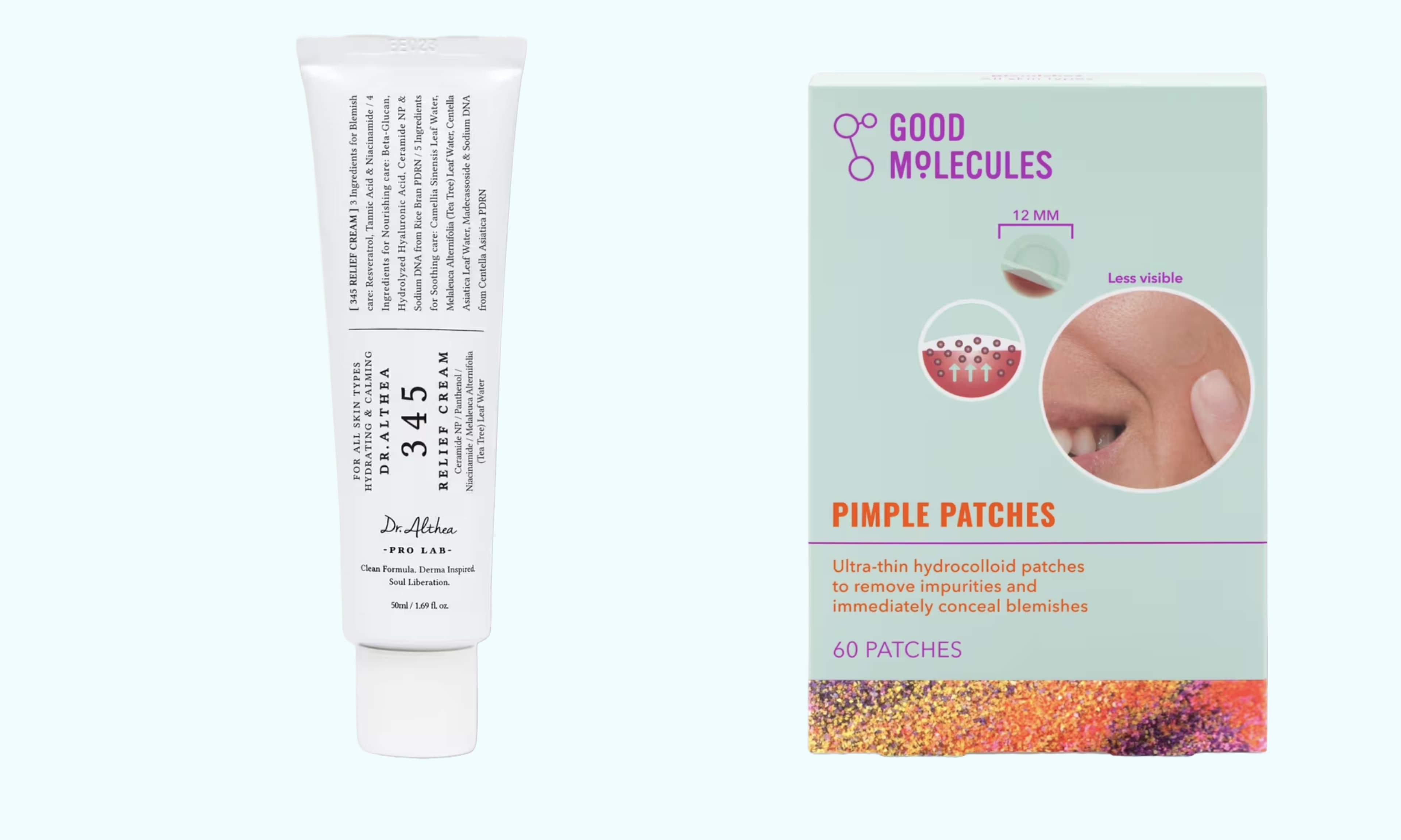 moisturizer, pimple patches