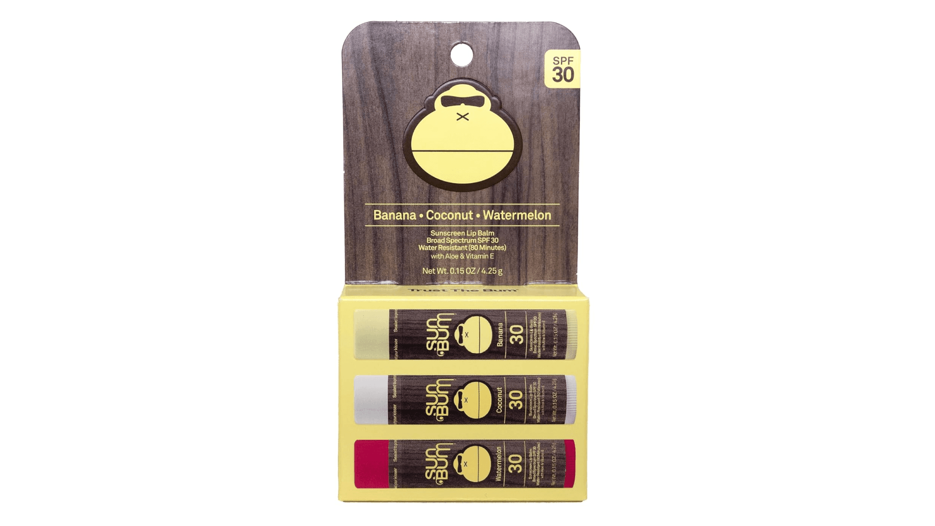 Three-pack of chapstick