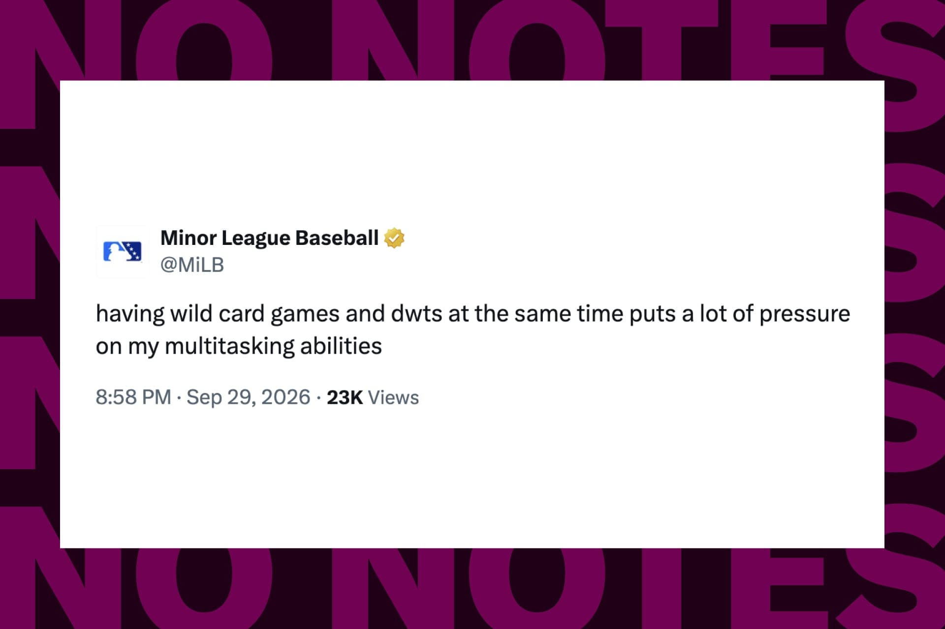 MILB post on multitasking