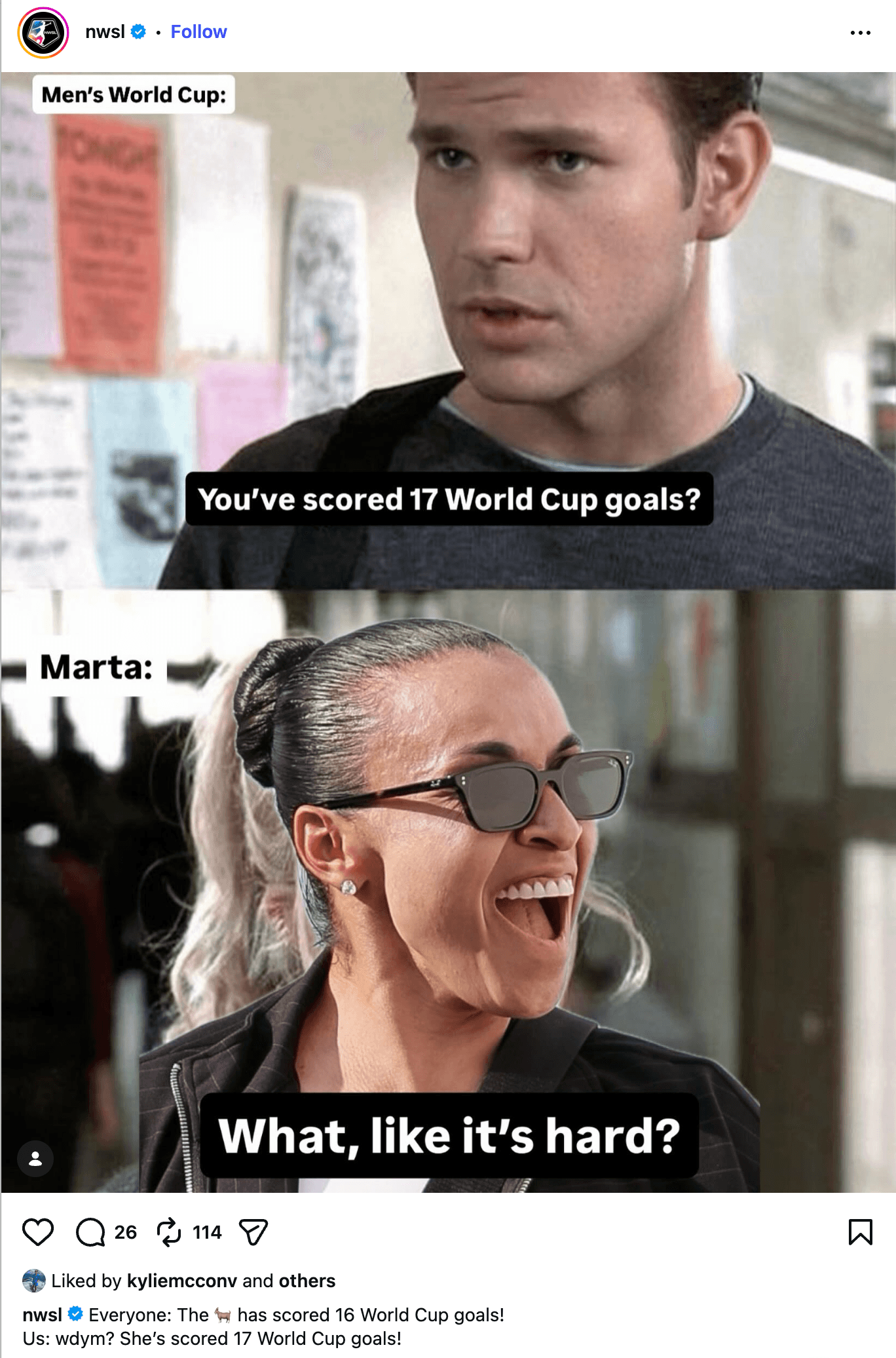 NWSL marta instagram