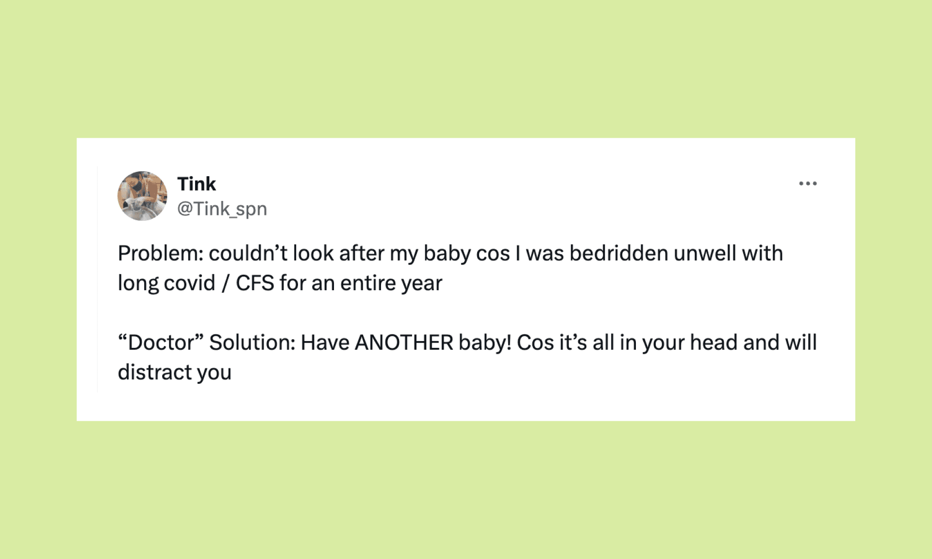 Tweet about having kids