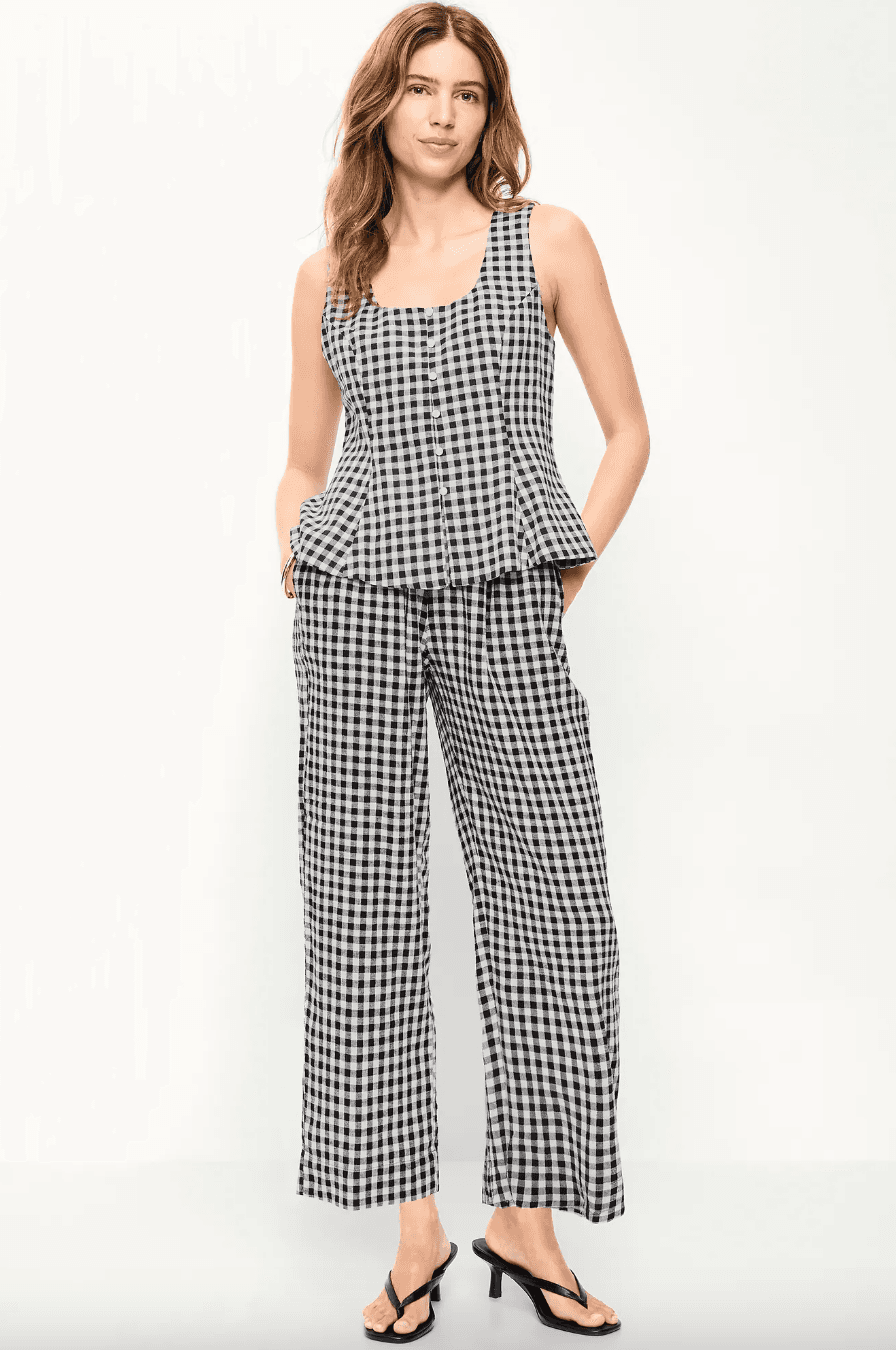 Old Navy High-Waisted Linen-Blend Straight-Leg Pants