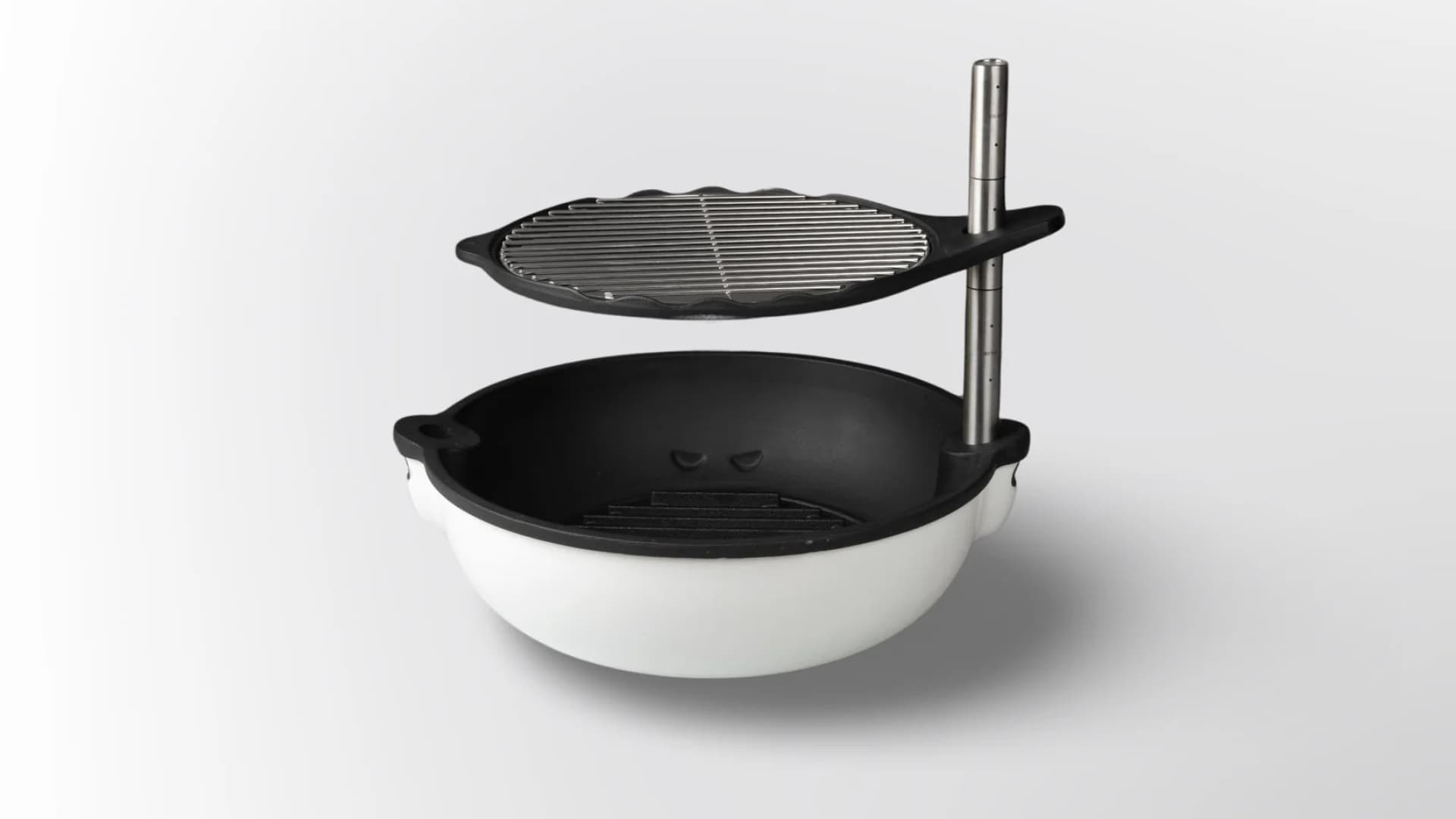 A portable grill.