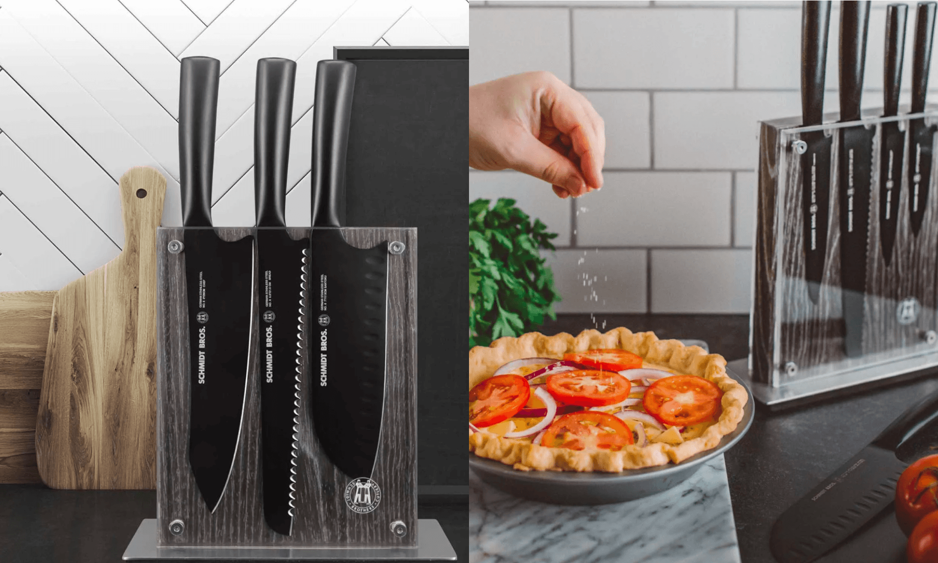 Schmidt Brothers Cutlery Jet Black 7-Piece Knife Block Set