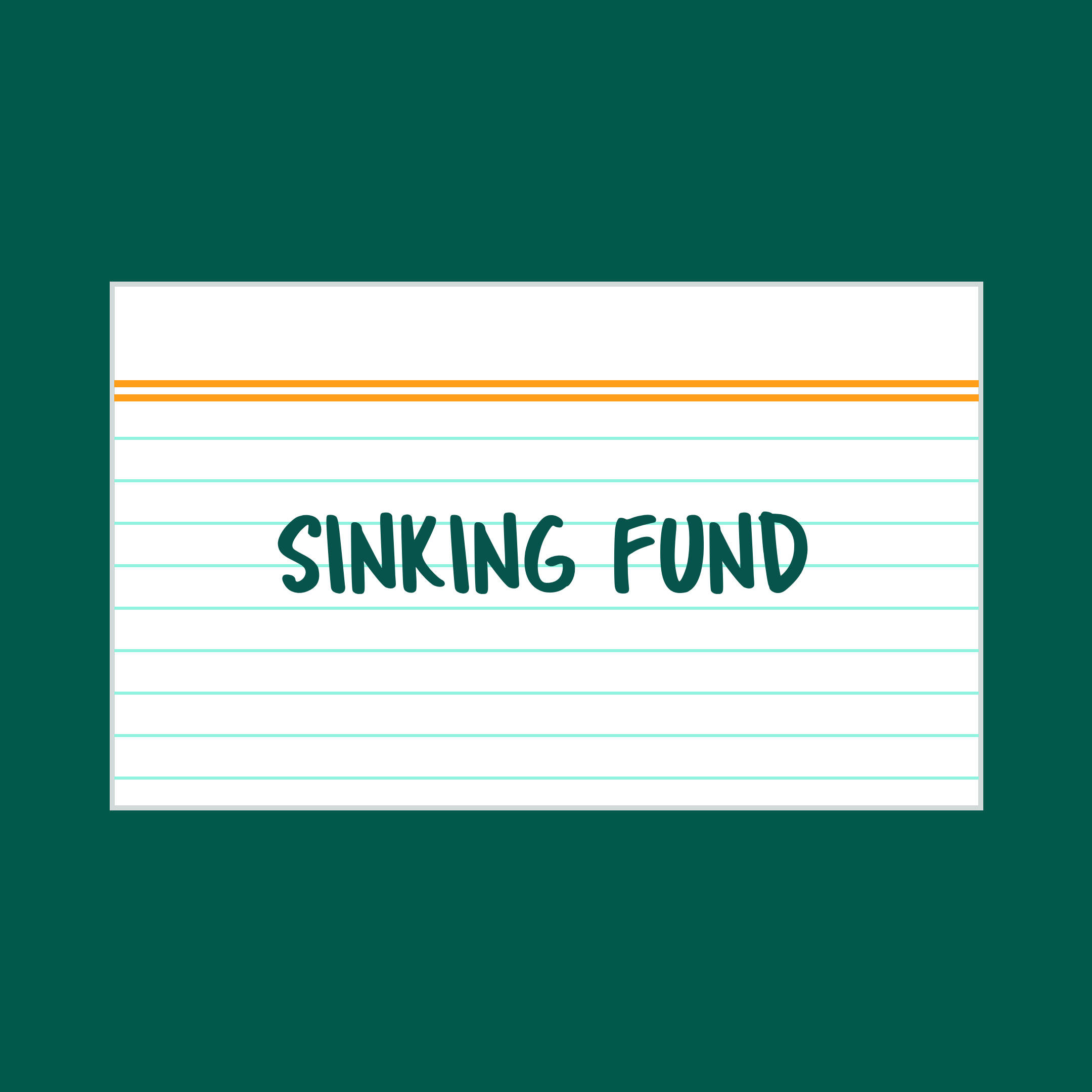 Sinking Fund index card 