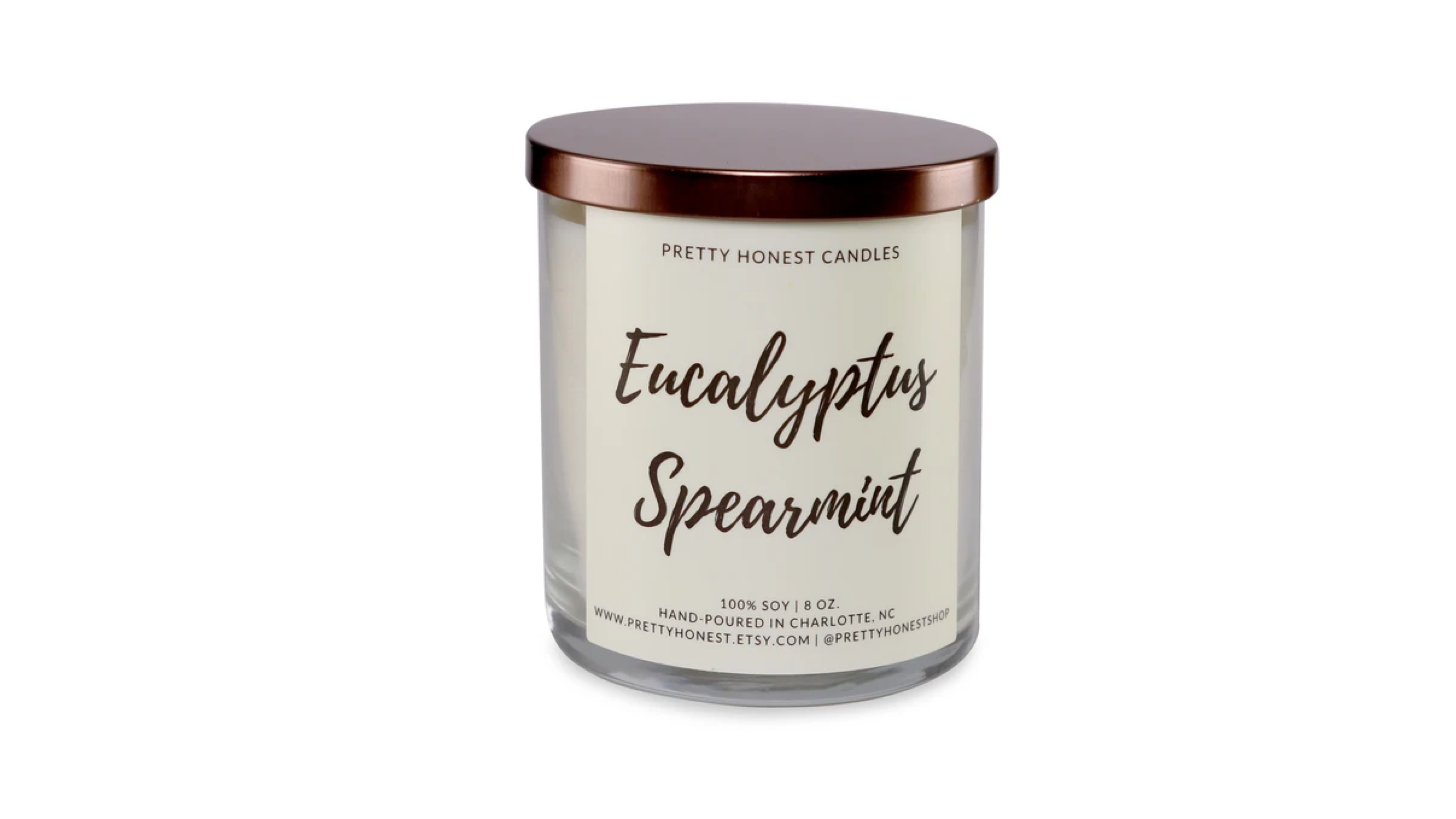 eucalyptus spearmint scented candle