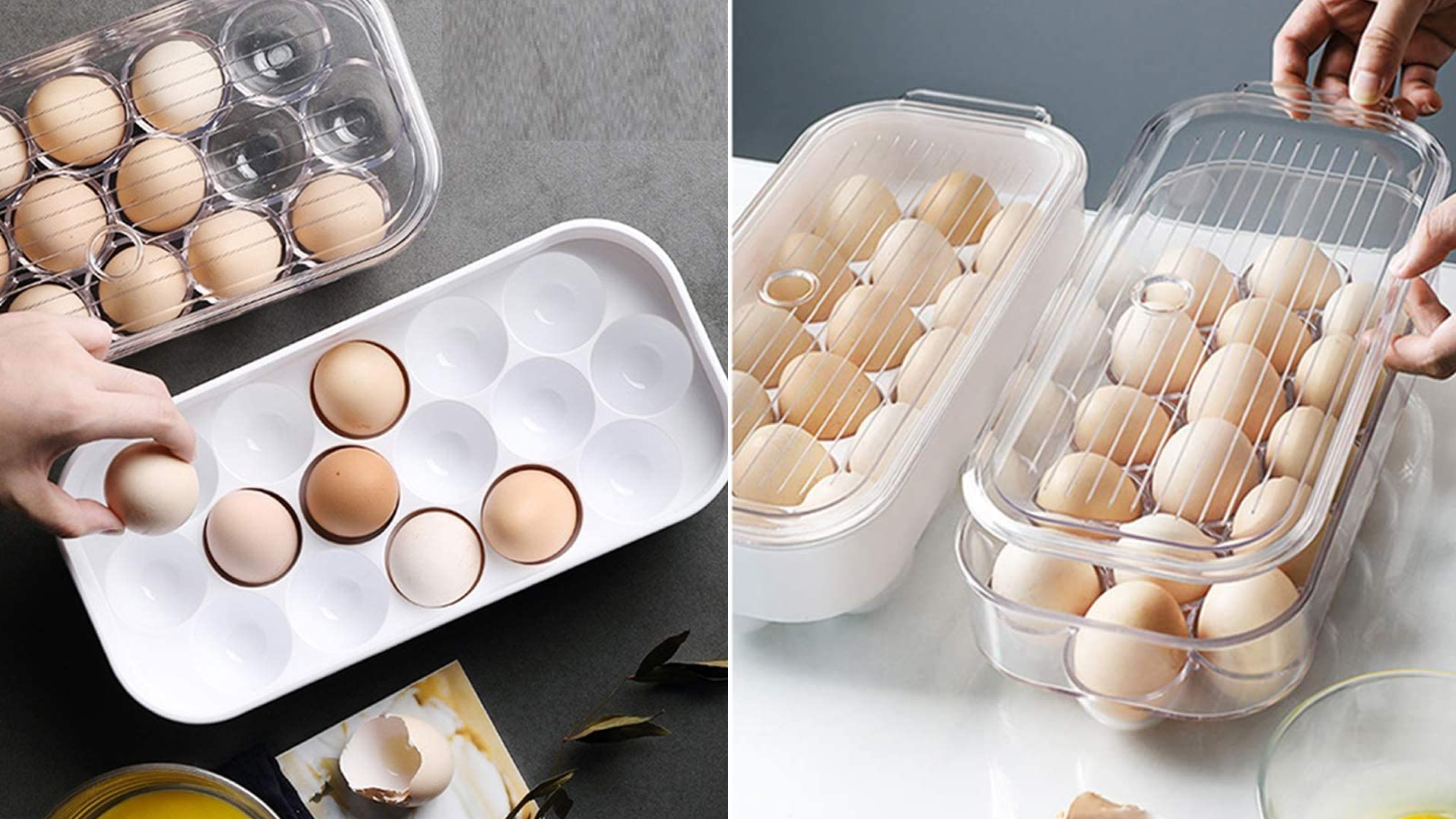 clear egg containers
