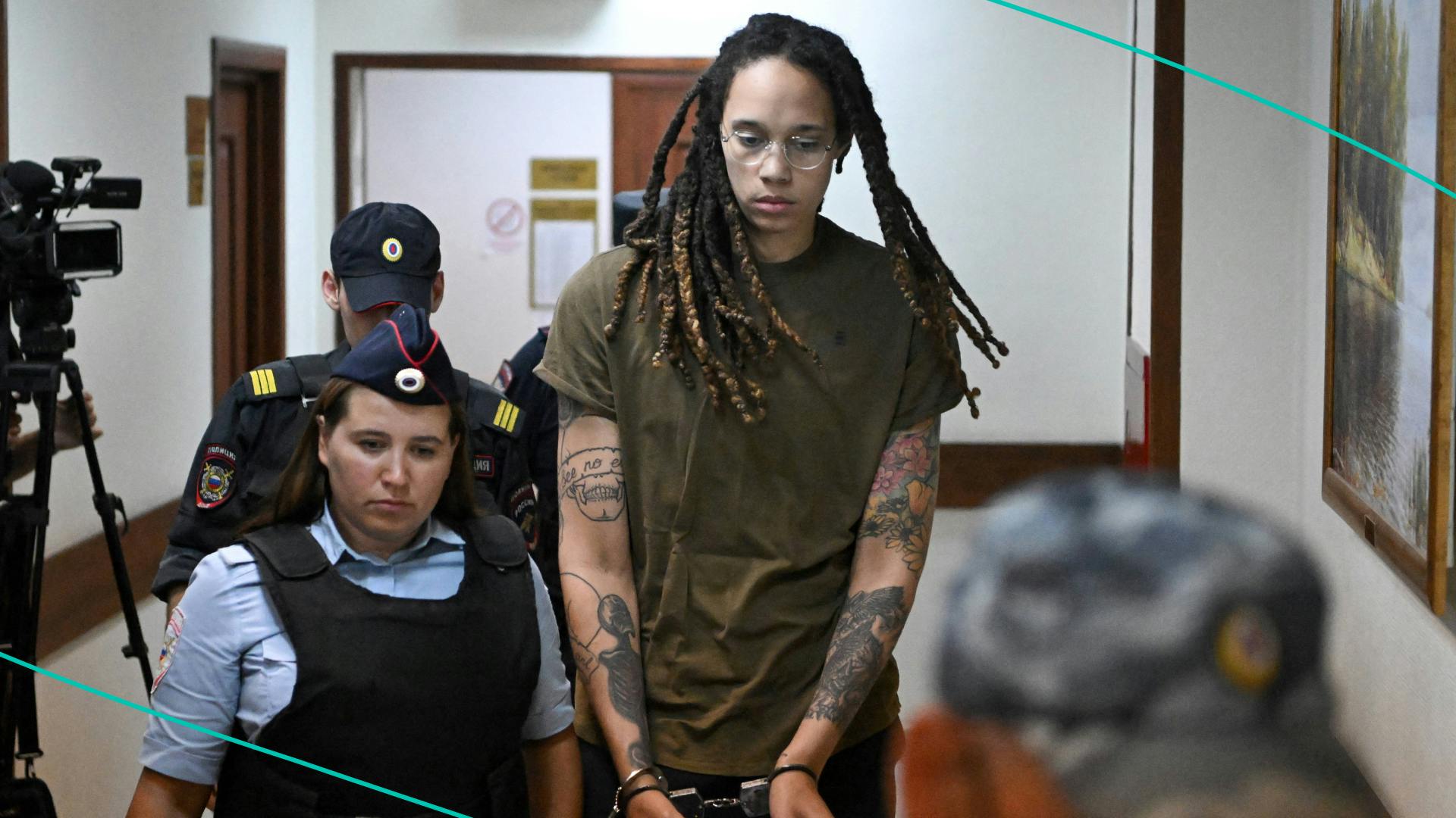 Brittney Griner in the custody of Russian officials