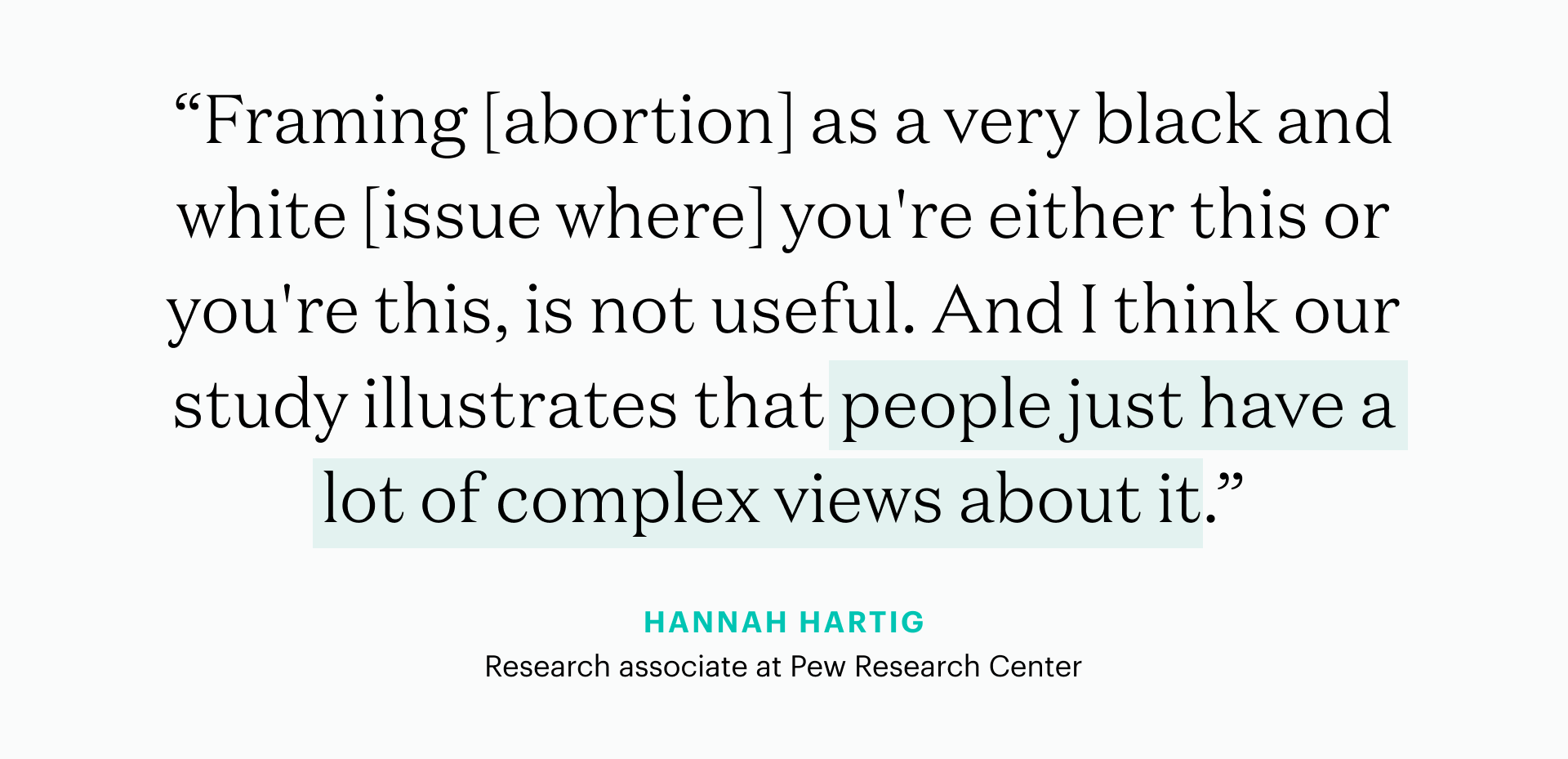 A quote from researcher Hannah Hartig