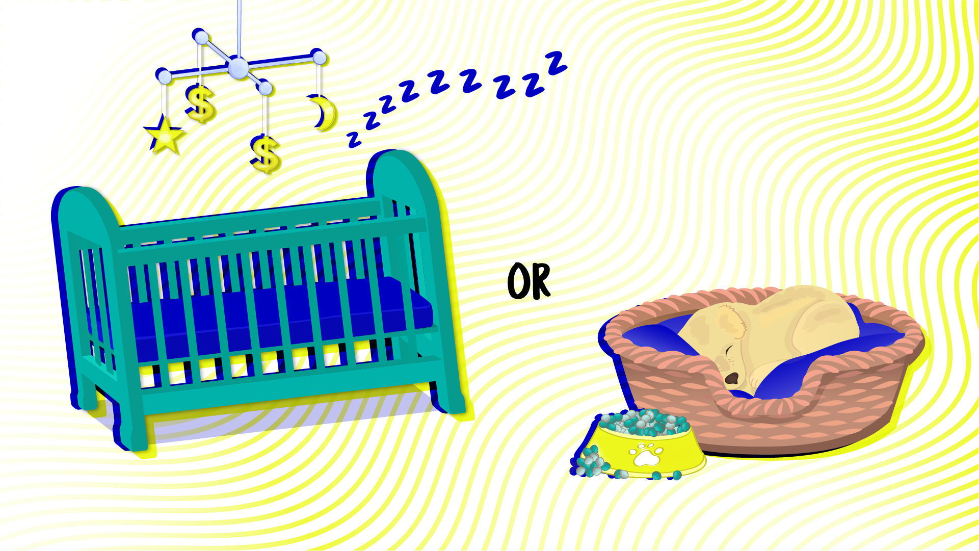 Baby crib or puppy sleeping_when two becomes three or four article