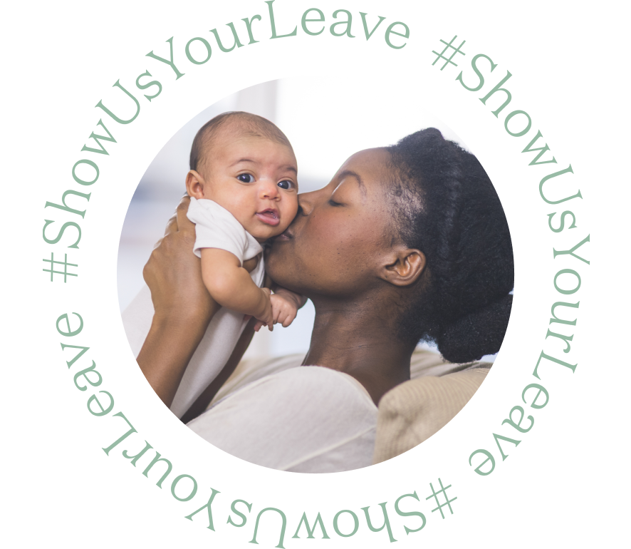 Woman kissing child #show us your leave