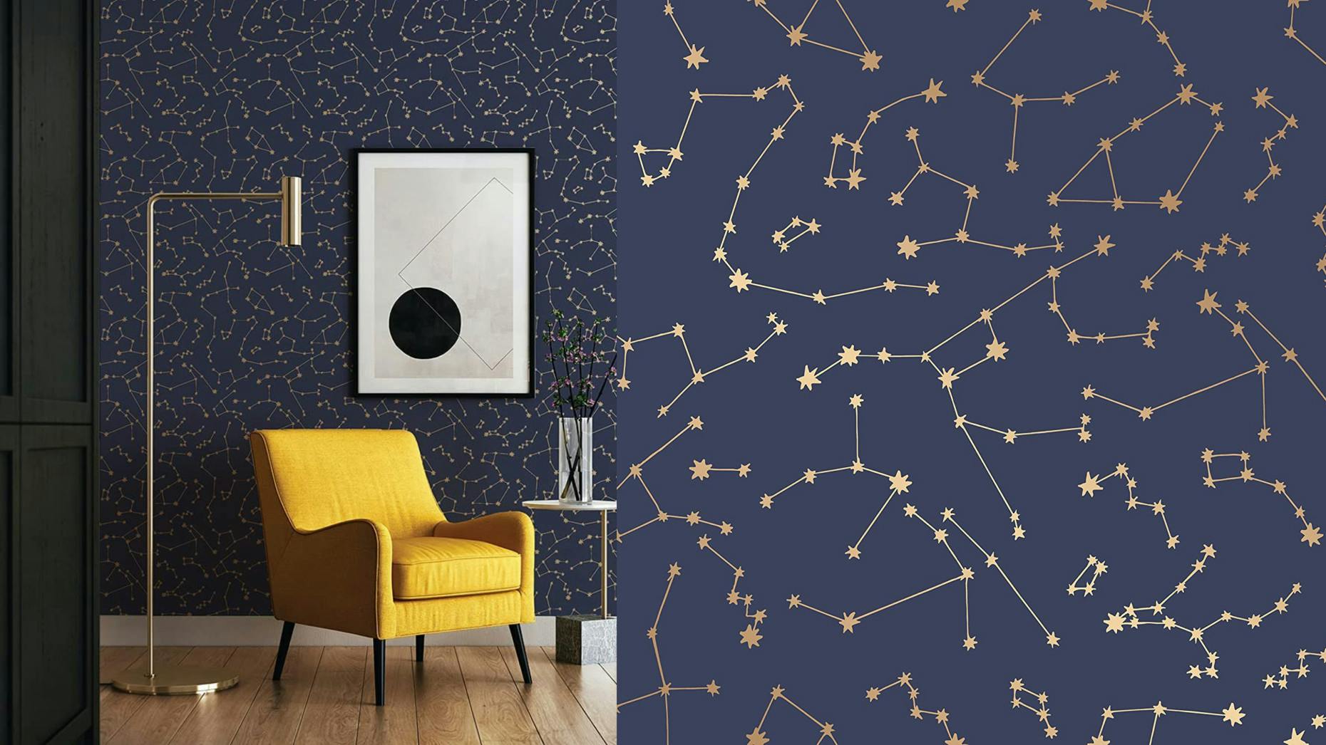 Constellation-themed removable wallpaper